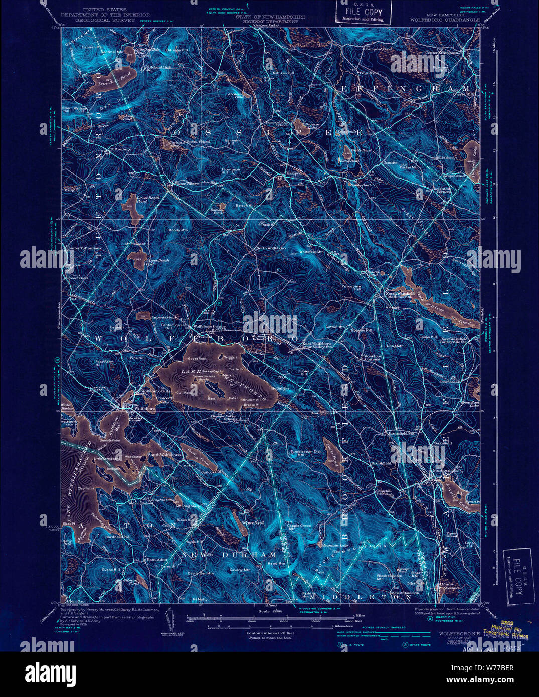 Map of wolfeboro hires stock photography and images Alamy