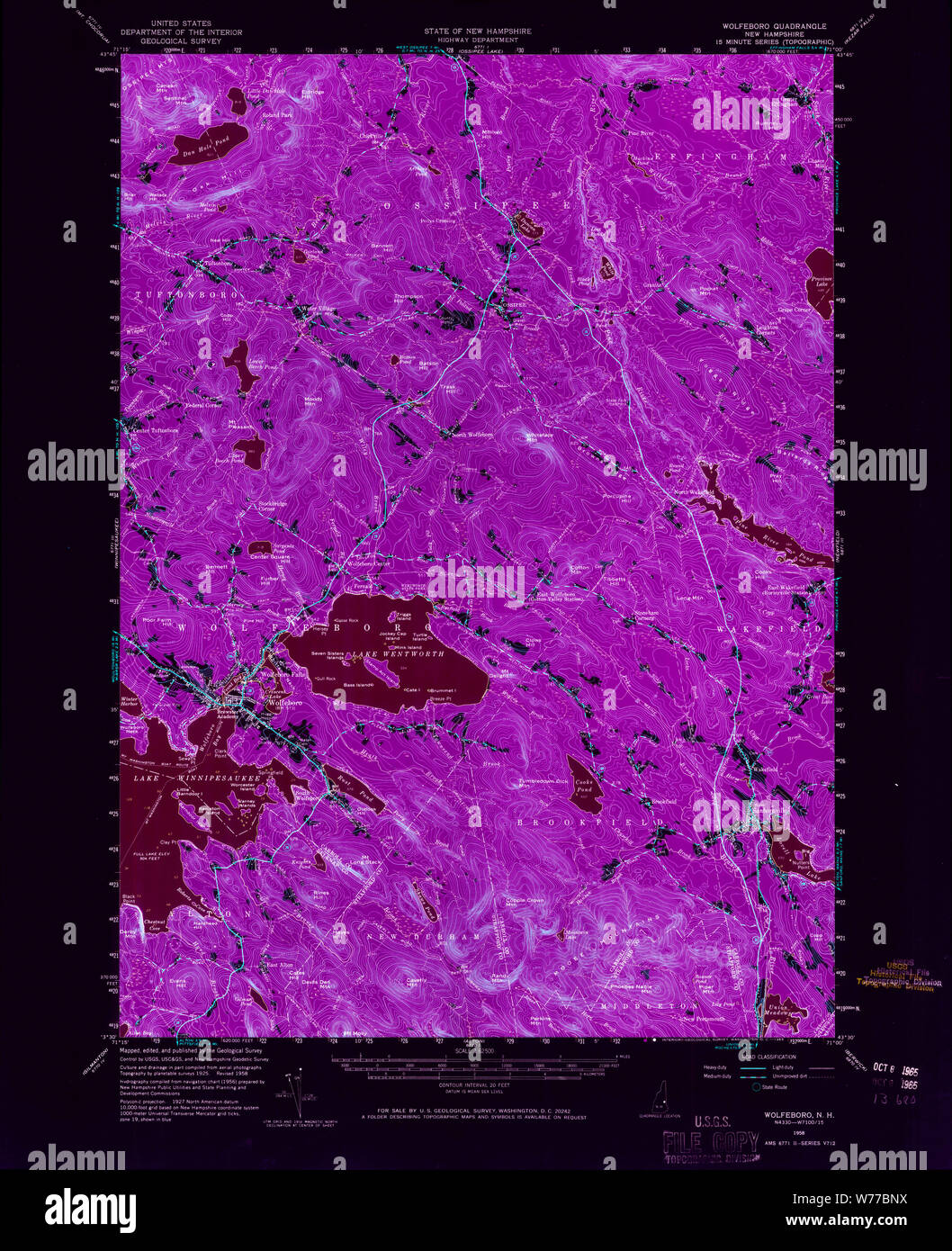 Map of wolfeboro hires stock photography and images Alamy