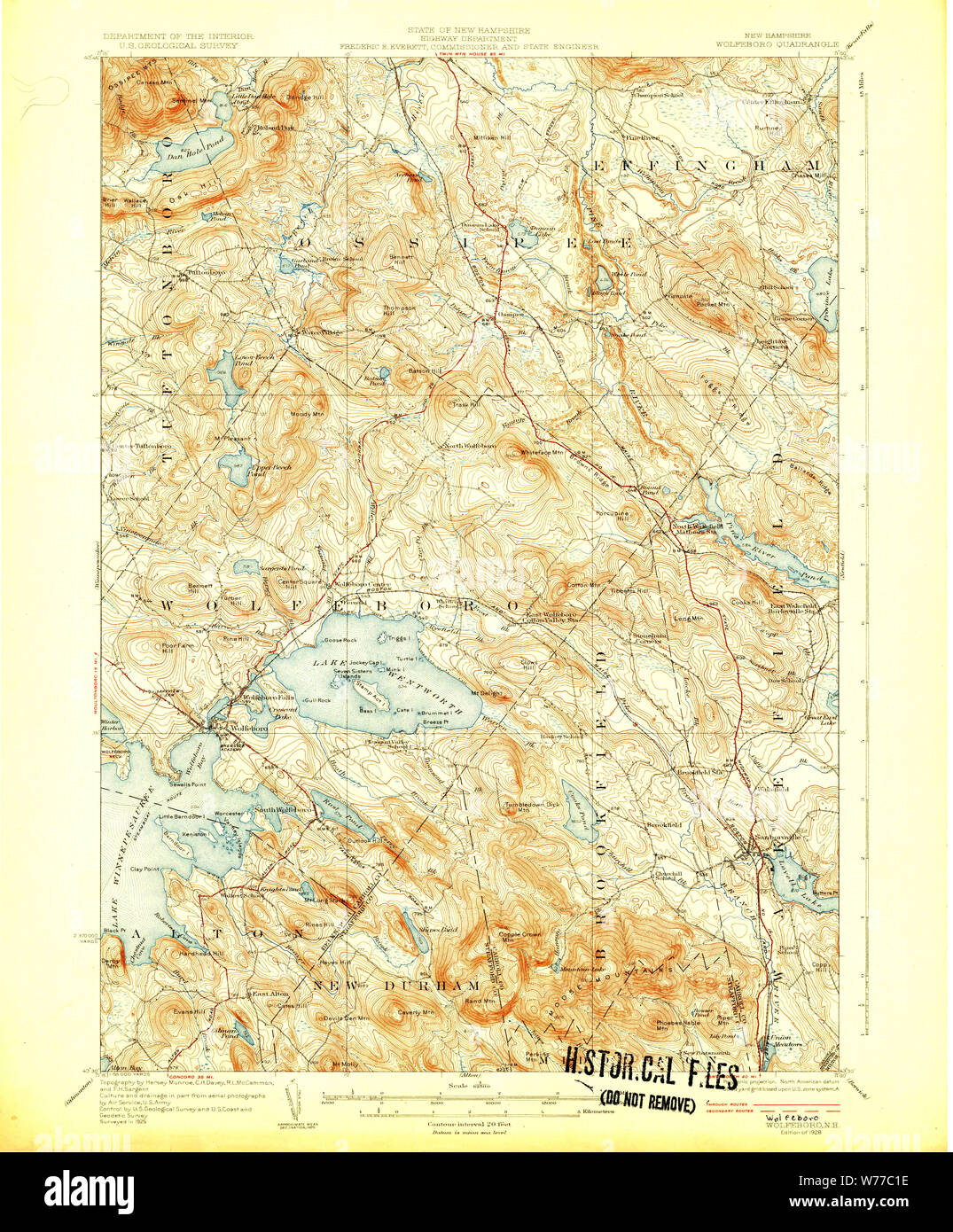 Map of wolfeboro hires stock photography and images Alamy