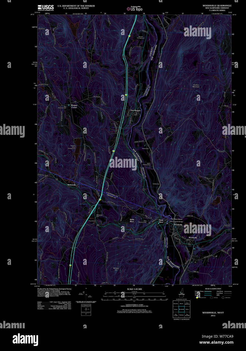 Map of woodsville hires stock photography and images Alamy