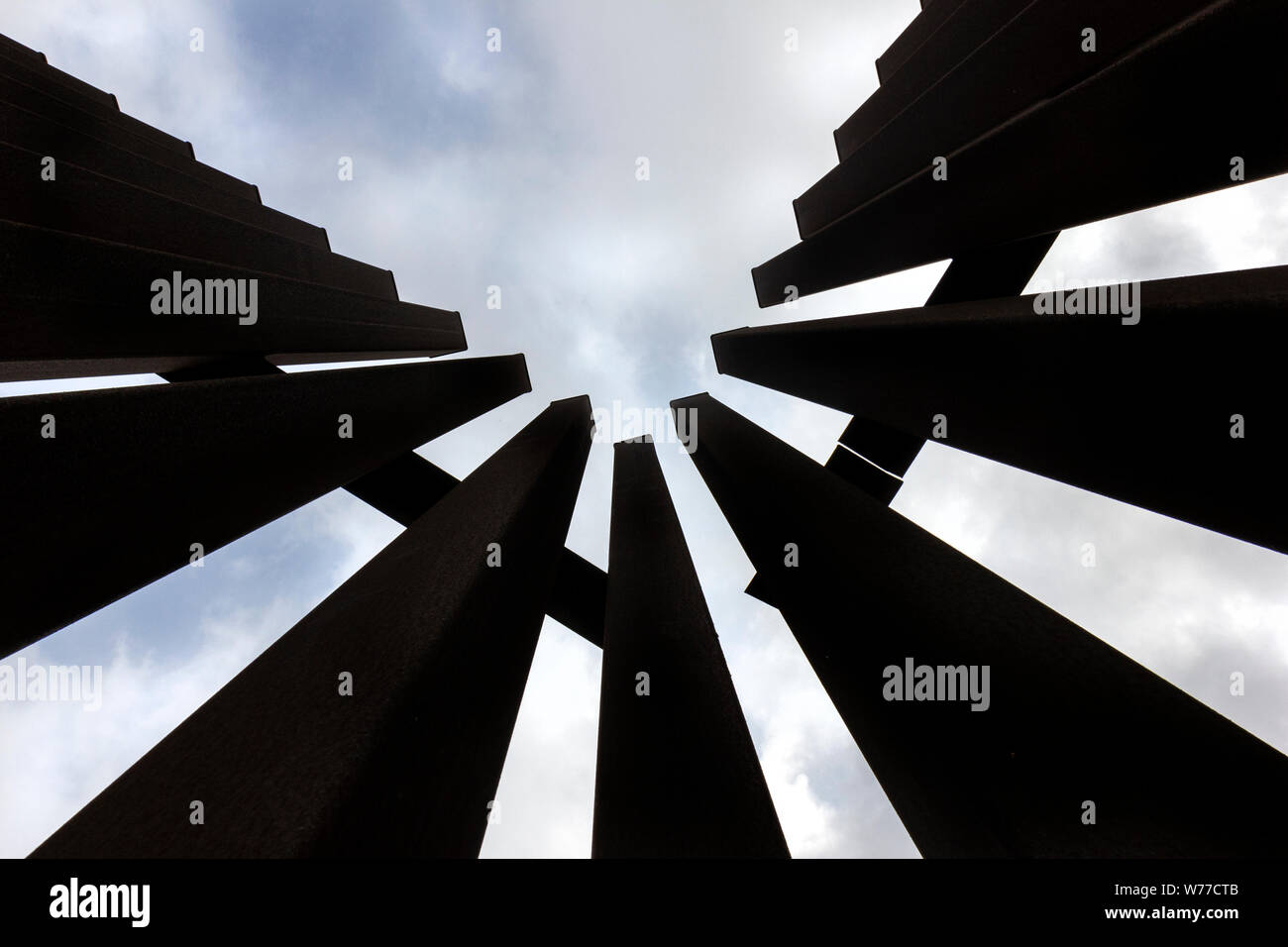 Close up of the metal border fence between USA and Mexico in Los Indios