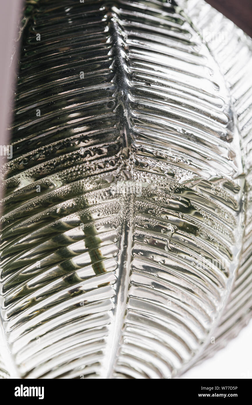 striped texture on a glass pot macro still Stock Photo - Alamy