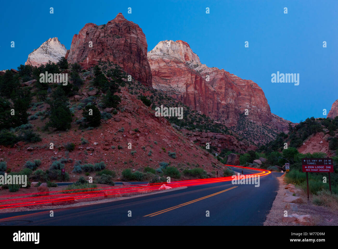 long exposure at Zion National Park Stock Photo