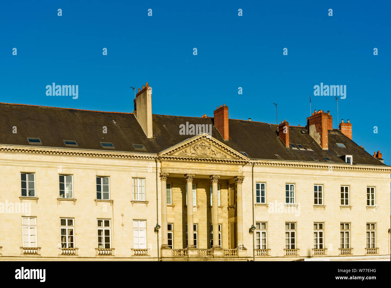 Facade of the Montaudoin Hotel (work of Jean-Baptiste Ceineray and Mathurin Crucy), Place du Maréchal-Foch, Nantes Stock Photo
