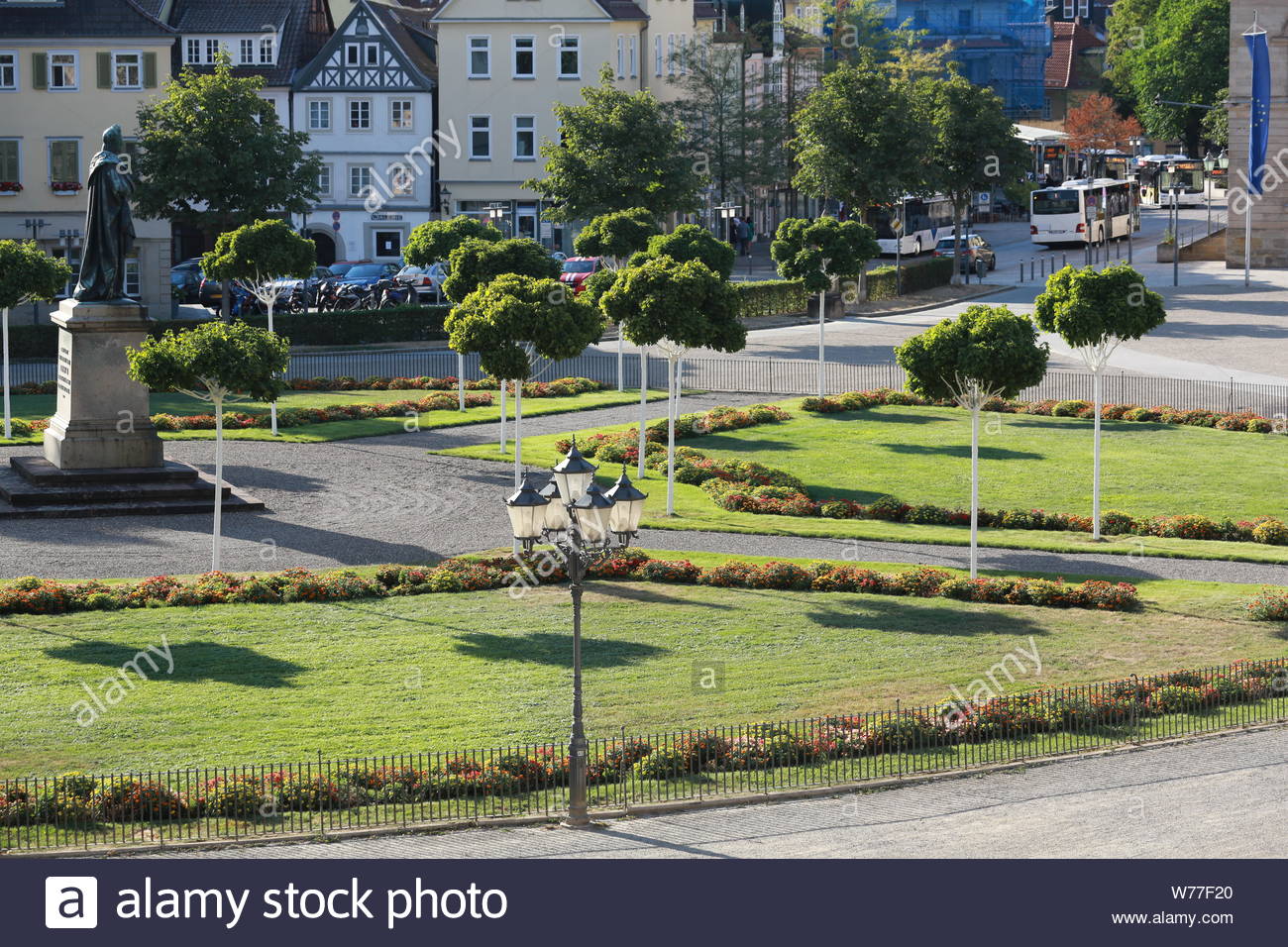 A sunny day in the town centre of  Coburg in Bavaria, Germany Stock Photo