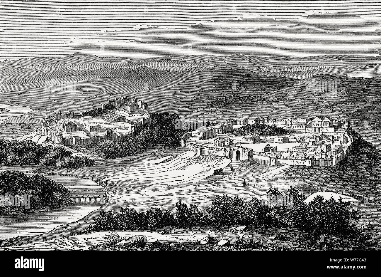 First settlements at Palatine Hill, foundation of ancient Rome, Italy ...