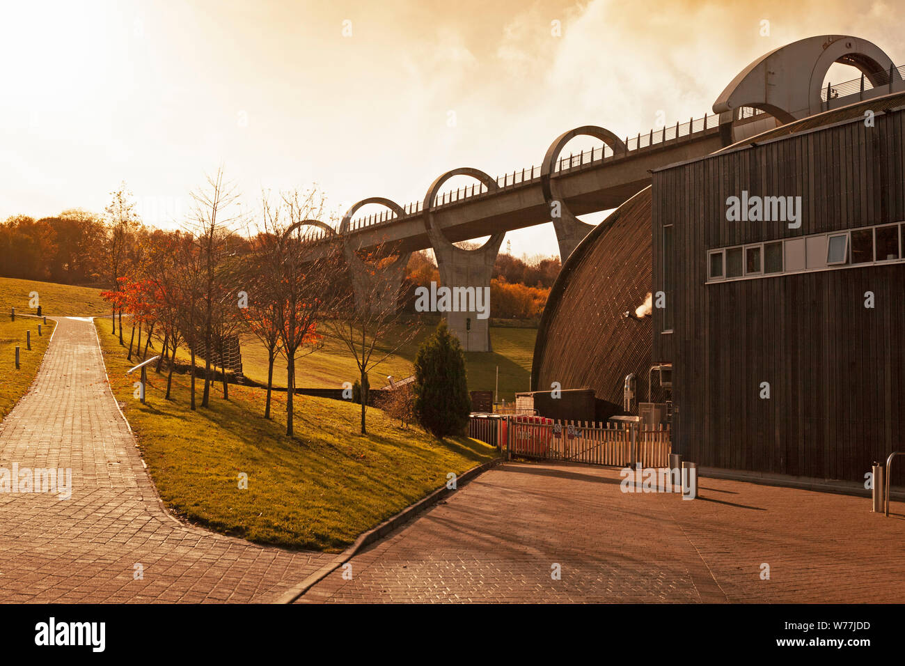 The Falkirk Wheel Boat Lift, Stirlingshire, Central Lowlands, Scotland, United Kingdom Stock Photo