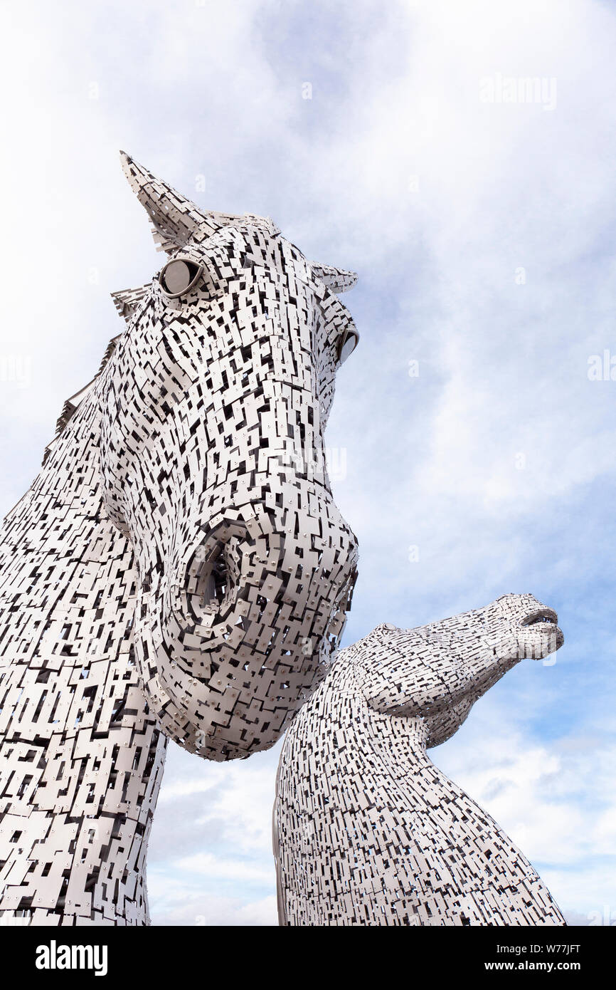 The Kelpies Statues, The Helix, Falkirk, Stirlingshire, Scotland Stock