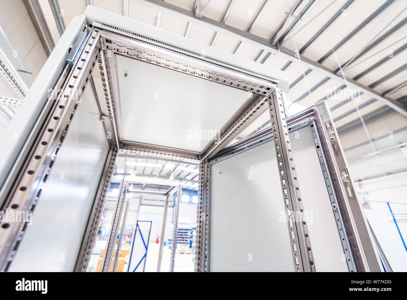 Industrial enclosure frame for electrical equipment, factory