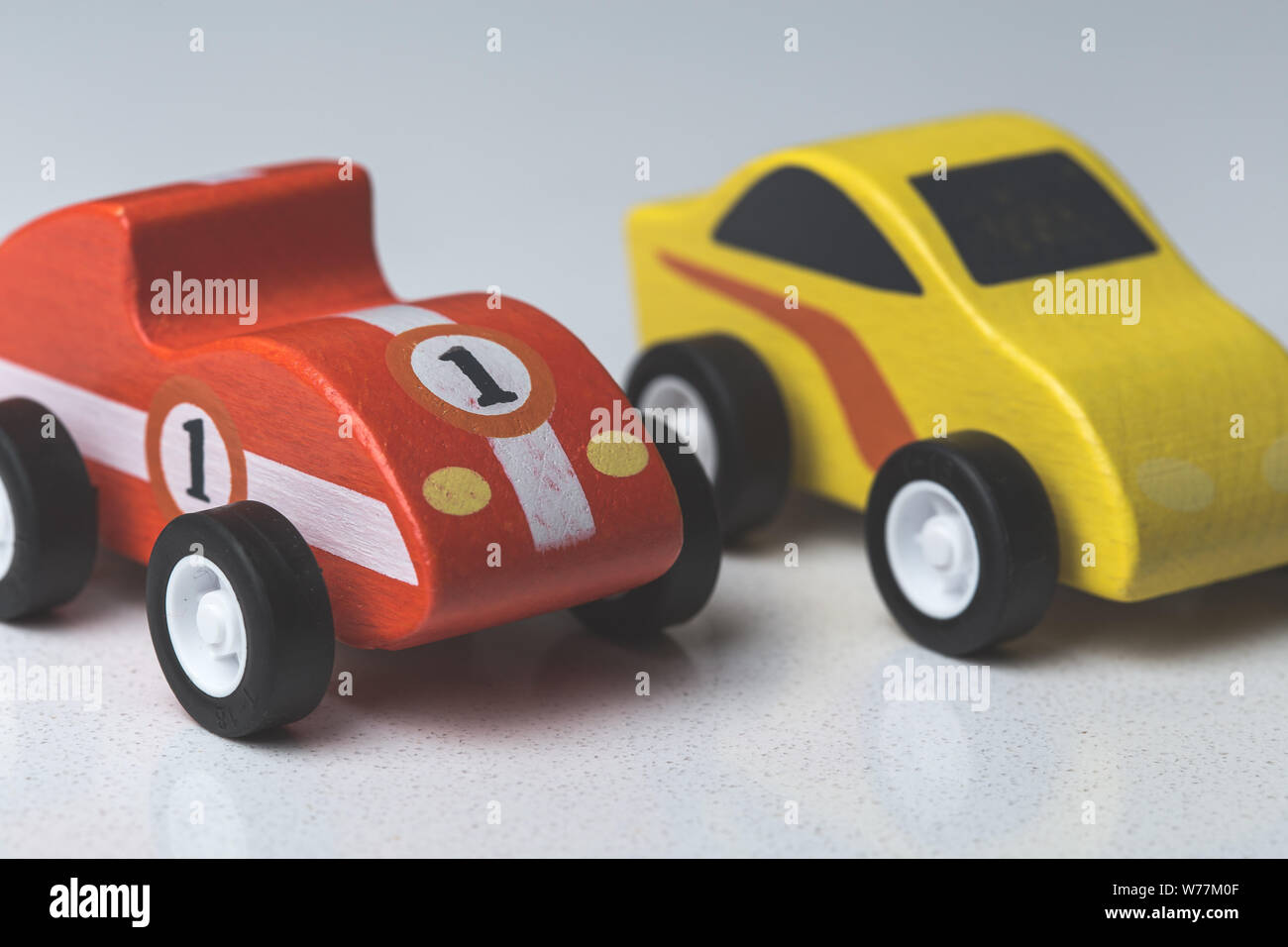 red and yellow toy car real