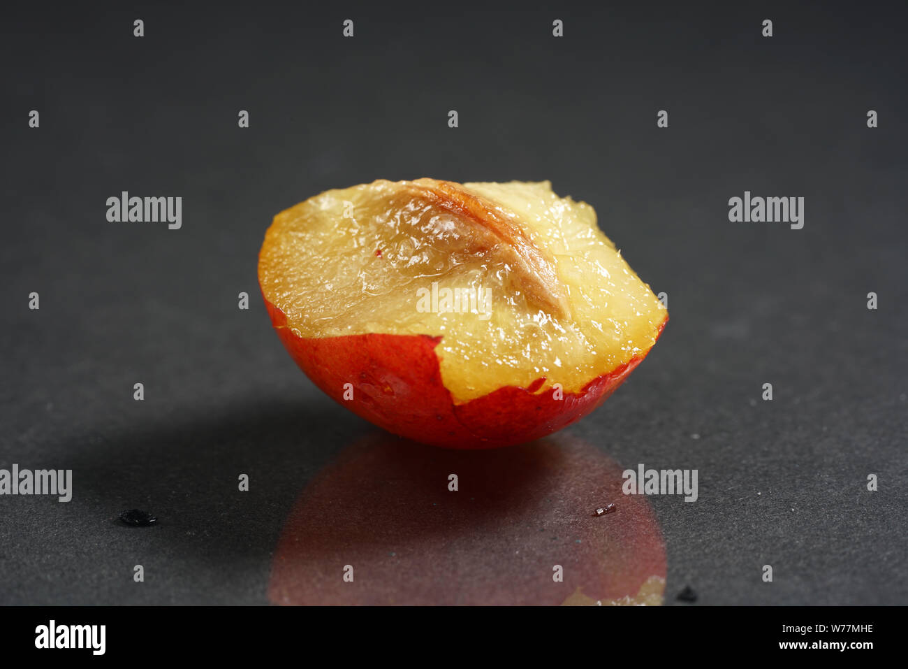 Mirabelle plums from the local garden in Germany are very sweet Stock