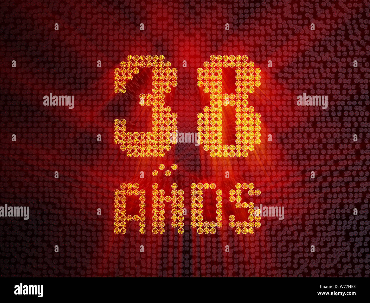 Inscription in Spanish. golden number thirtyeight years (number 38