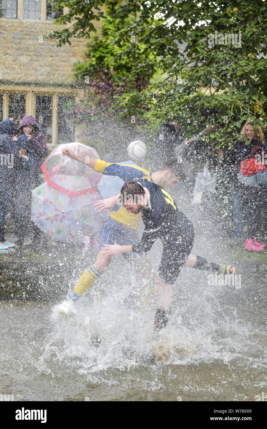 A British Tradition River Football At Bourton On The Water