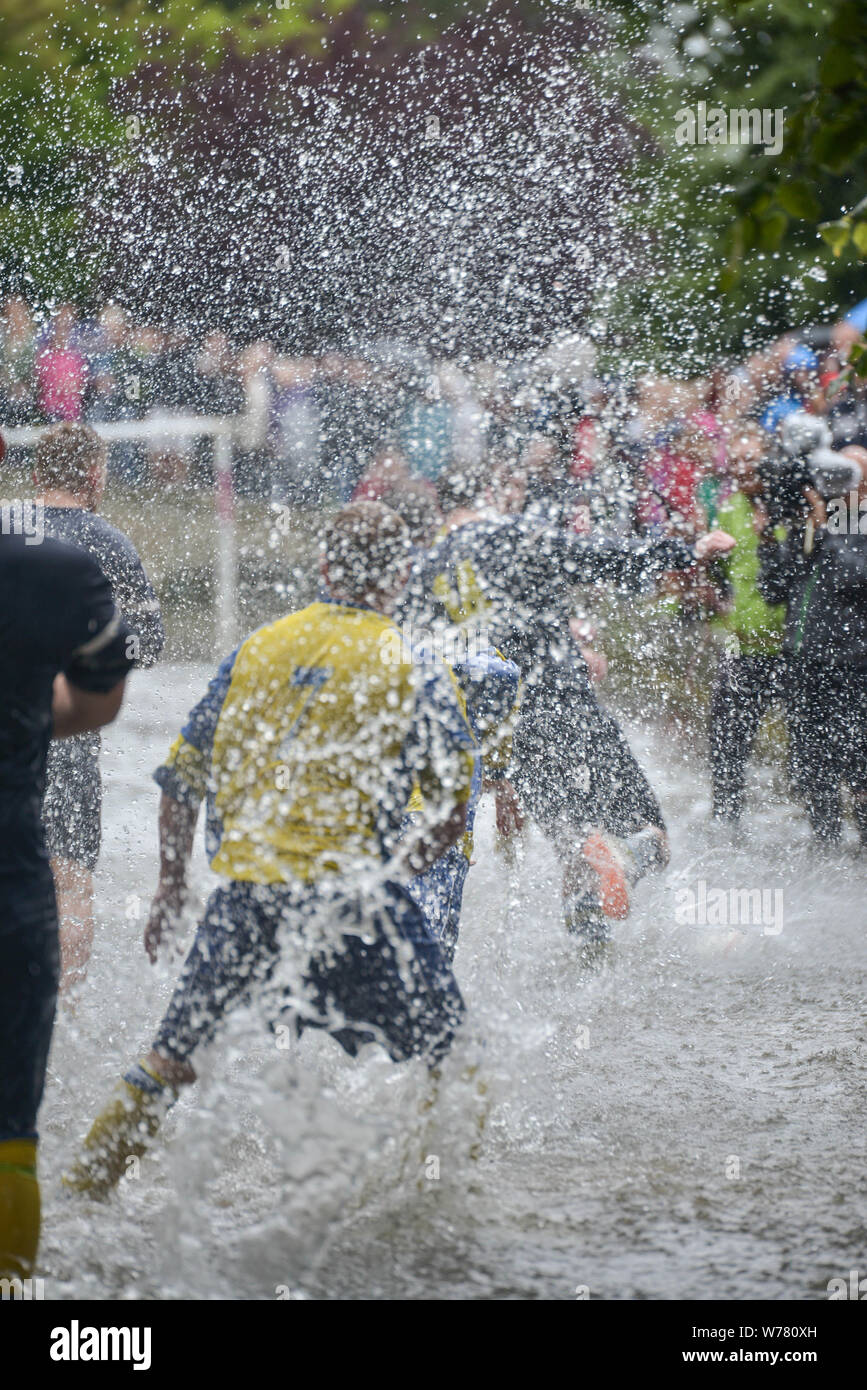 A British Tradition River Football At Bourton On The Water