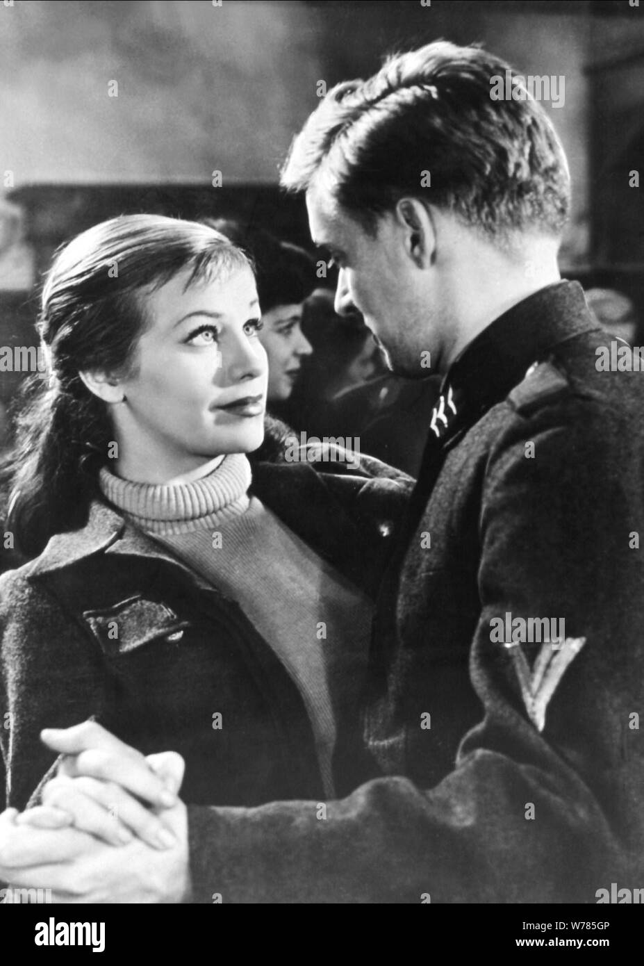 HILDEGARD KNEF, OSKAR WERNER, DECISION BEFORE DAWN, 1951 Stock Photo