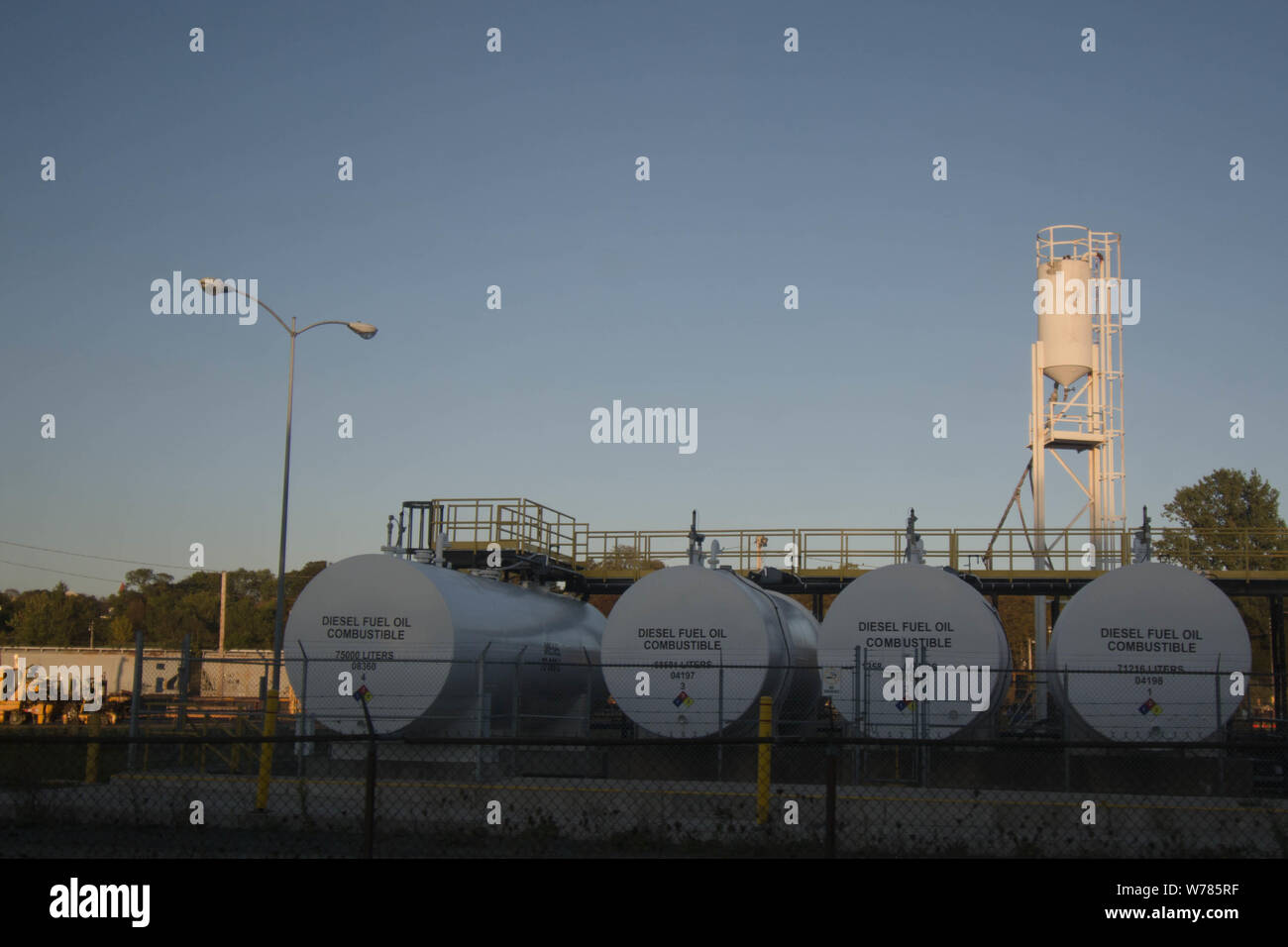 Diesel tanks Nova Scotia Stock Photo Alamy