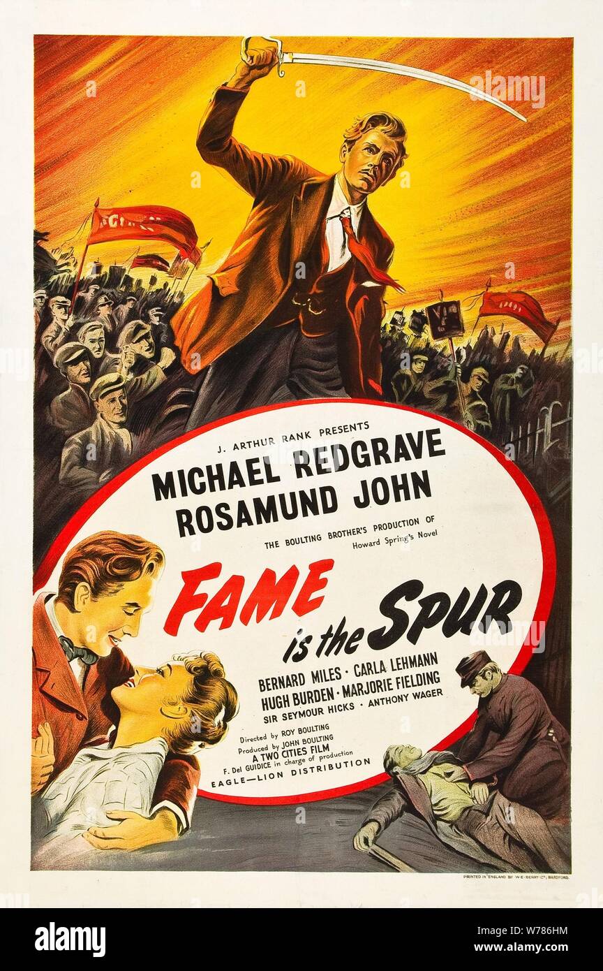 MOVIE POSTER, FAME IS THE SPUR, 1947 Stock Photo
