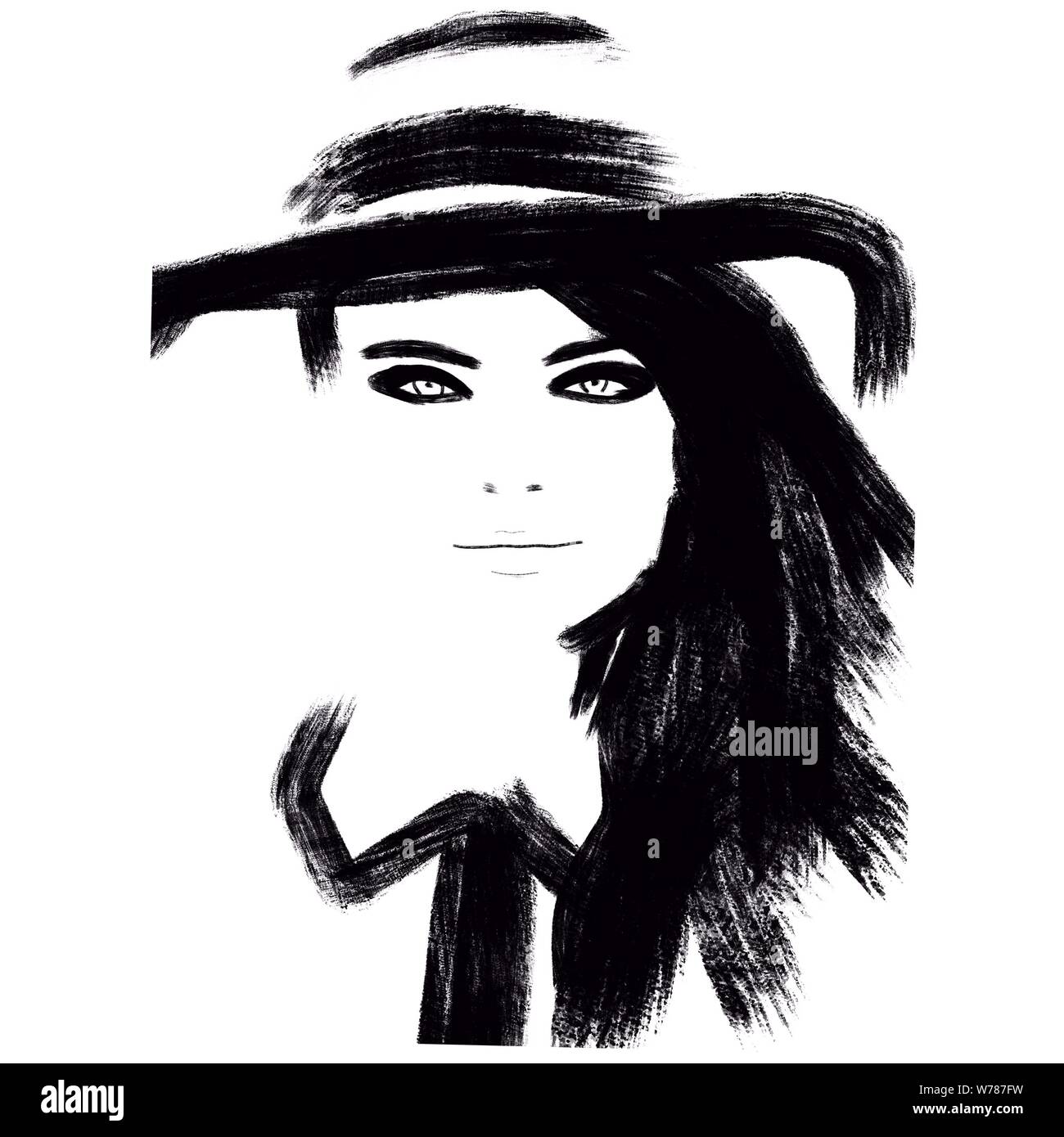 Fashion Illustration Black And White Fashion Sketch