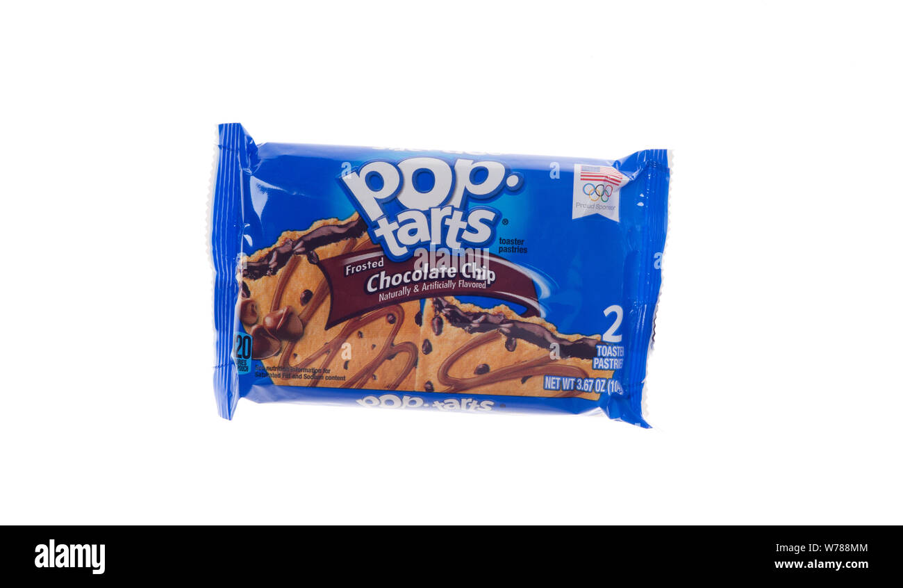 Kellogg’s Frosted Chocolate Chip Pop-Tarts packet Stock Photo
