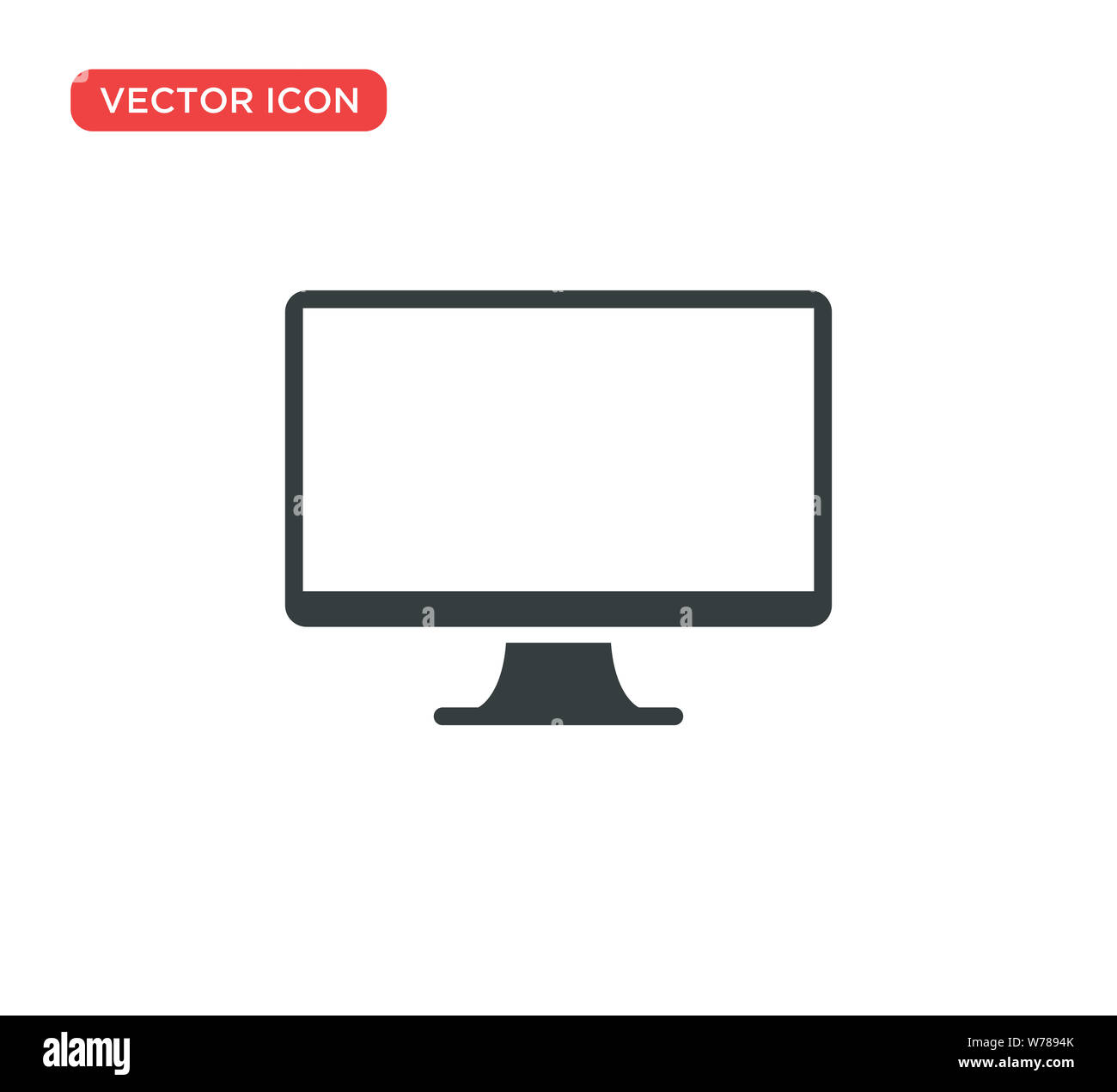 Black computer monitor screen icon hi-res stock photography and images ...