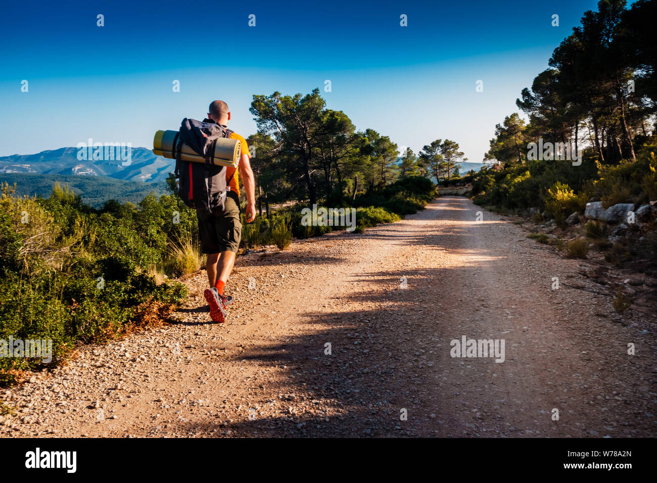 Trekker hiker shadow hi-res stock photography and images - Alamy