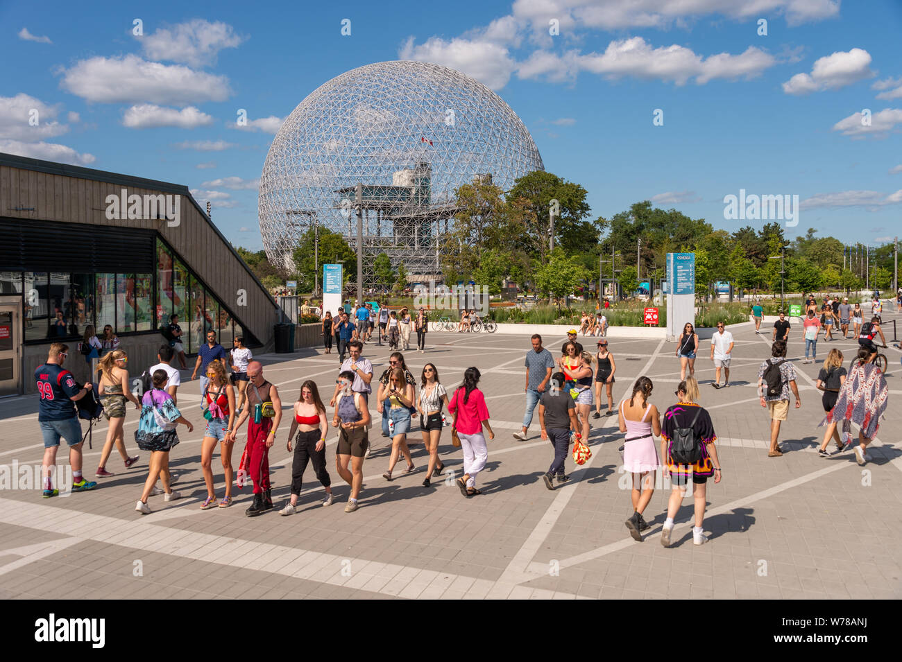 Montreal, Canada - 4 August 2019: People going to Osheaga Festival in Park  Jean Drapeau Stock Photo - Alamy