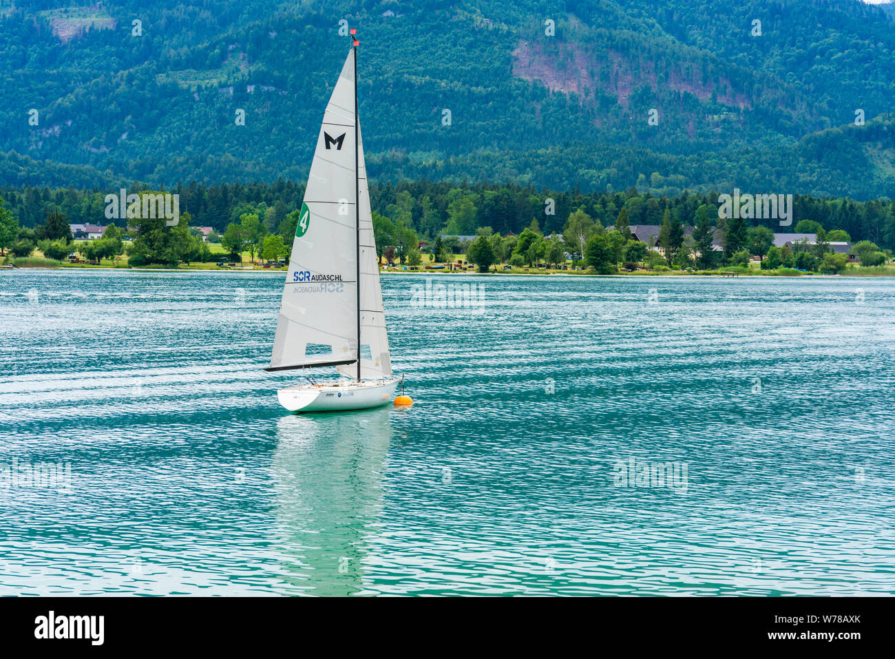 ST. WOLFGANG, AUSTRIA JULY 11, 2019 Lake Wolfgang is one of the best known lakes in the