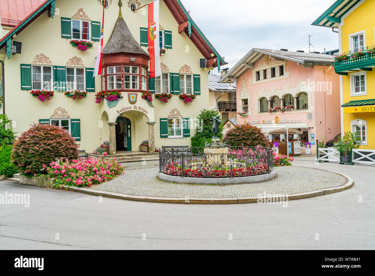 ST. GILGEN, AUSTRIA - JULY 11 2019: The Rathaus (Town Hall) on ...