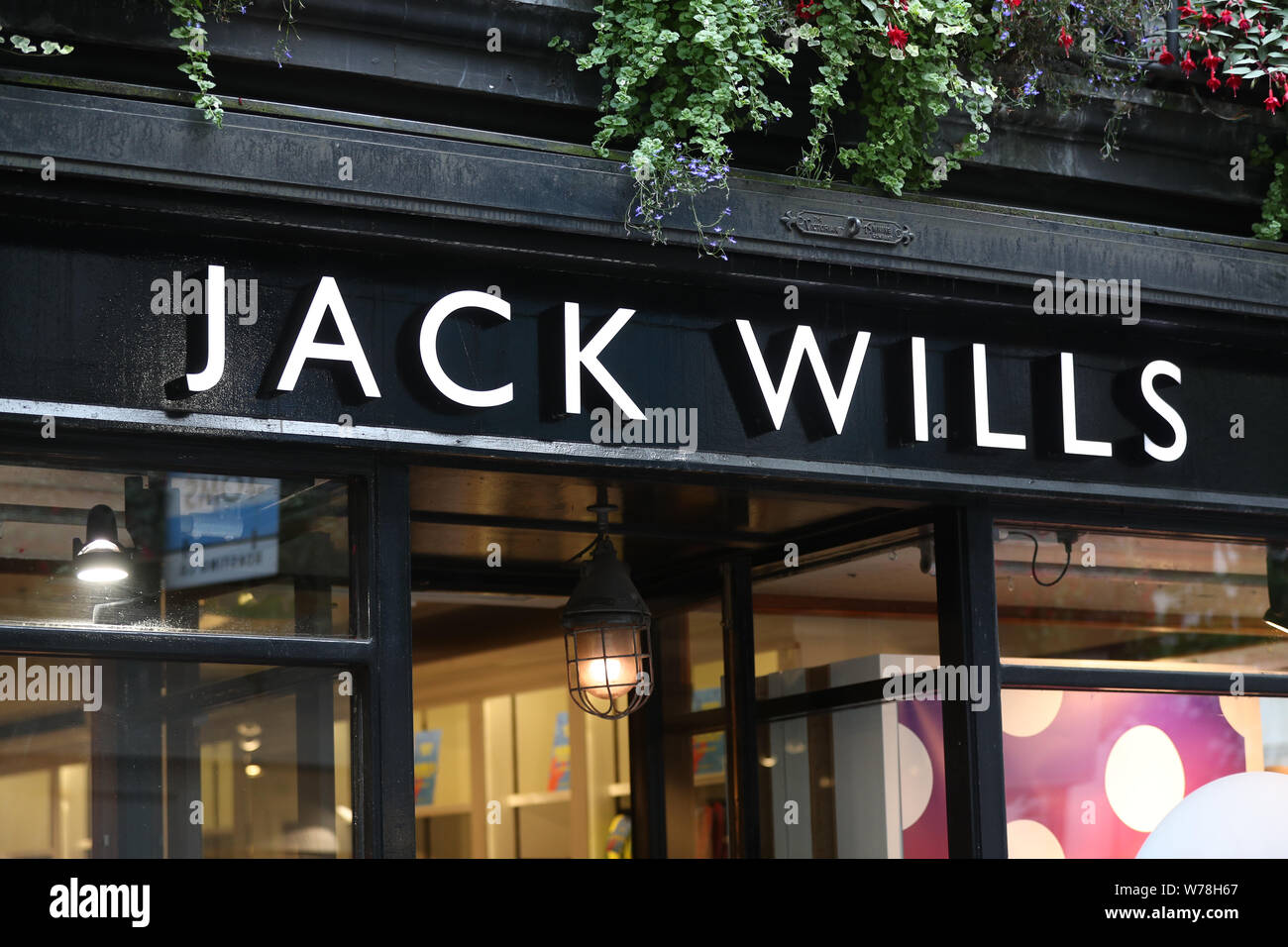 The Jack Wills store on Foubert's Place in Soho, London. sports Direct has  won the bidding war for Jack Wills, adding yet another brand to Mike  Ashley's high street empire Stock Photo -