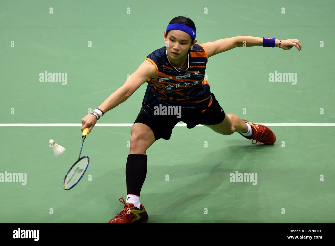 Tai Tzu Ying Of Chinese Taipei Returns A Shot To Pornpawee Chochuwong Of Thailand In Their First Round Match Of The Men S Singles During The Yonex Sun Stock Photo Alamy