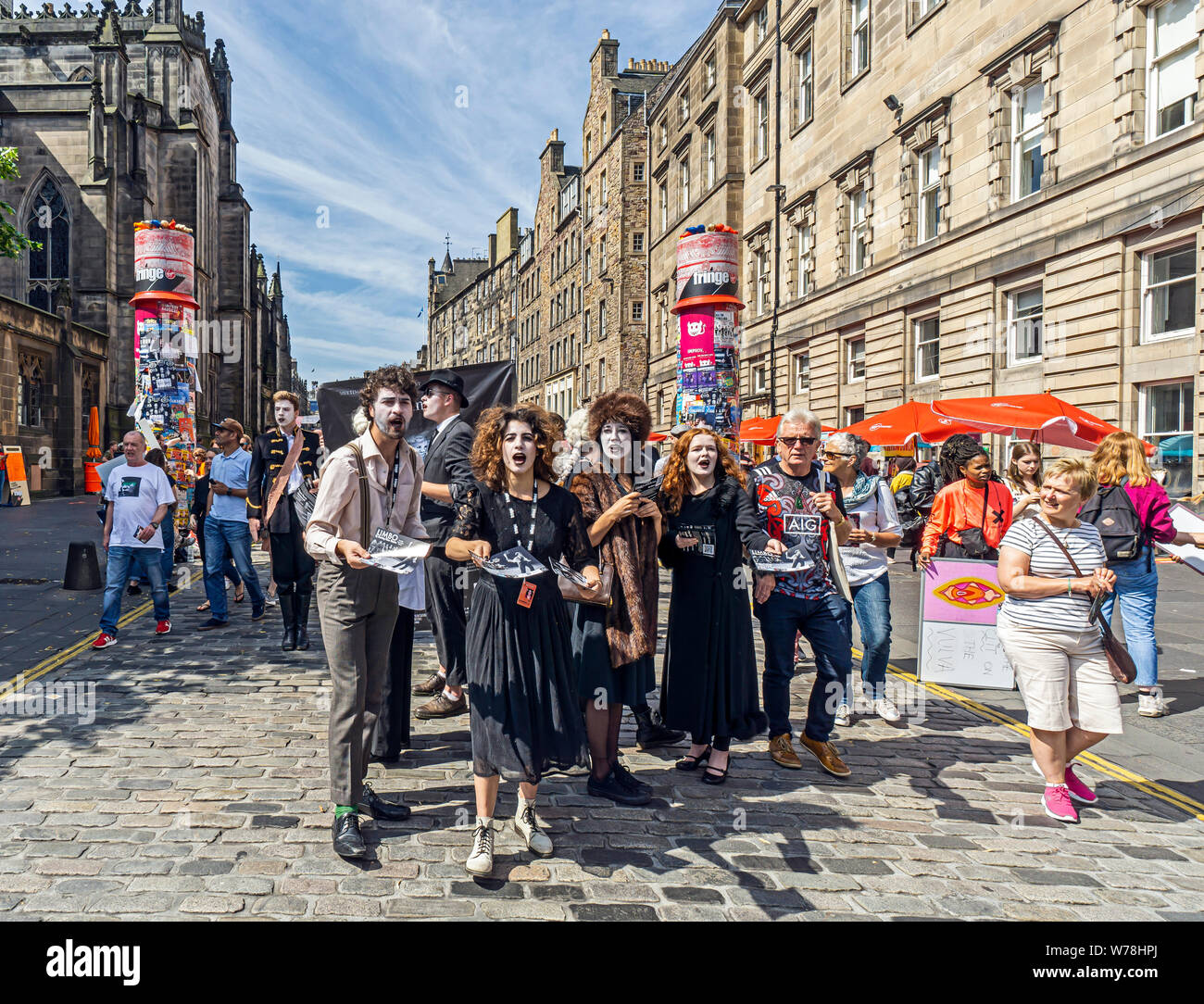 Meeting Place Theatre group promoting Limbo theatre play at Edinburgh
