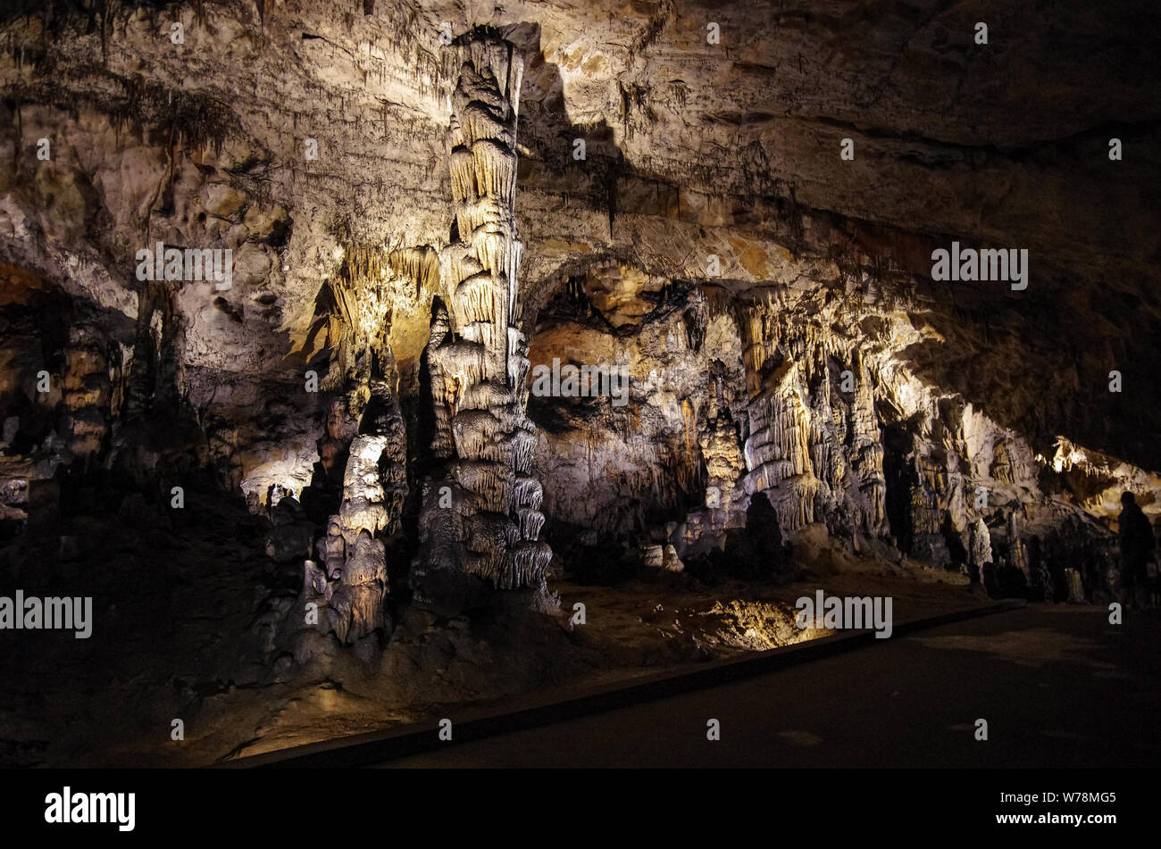 Tourist path in the Baradla cave in Aggtelek, Hungary Stock Photo