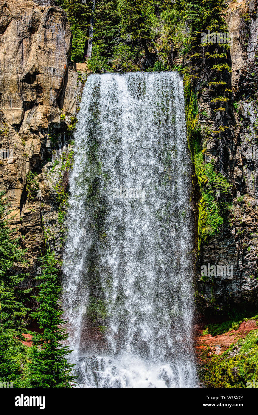 The Majestic Tumalo Waterfall in High Definition Resolution Stock Photo
