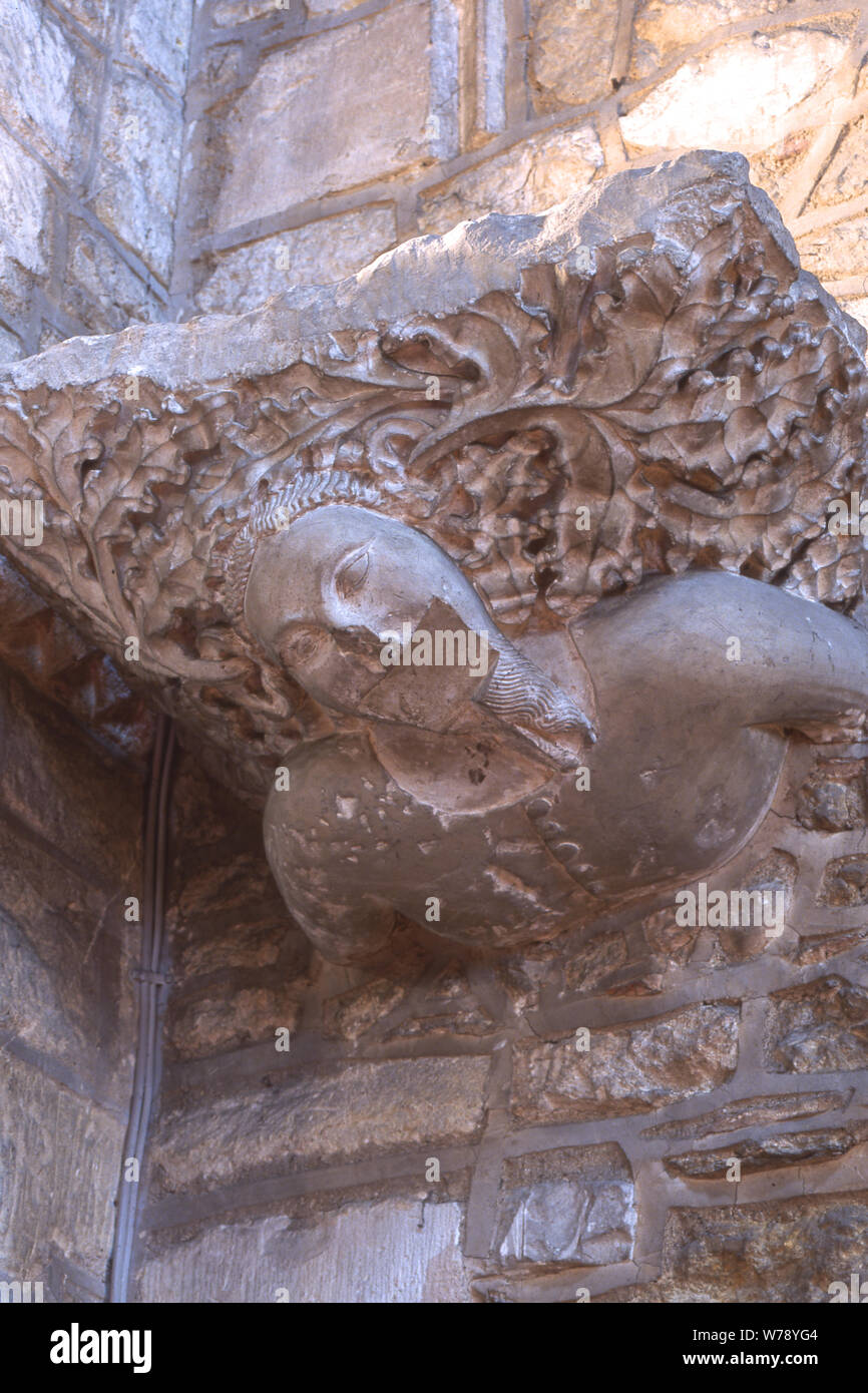 corbel stone, St Helena & St Mary, Elstow, Bedfordshire, UK. Stock Photo