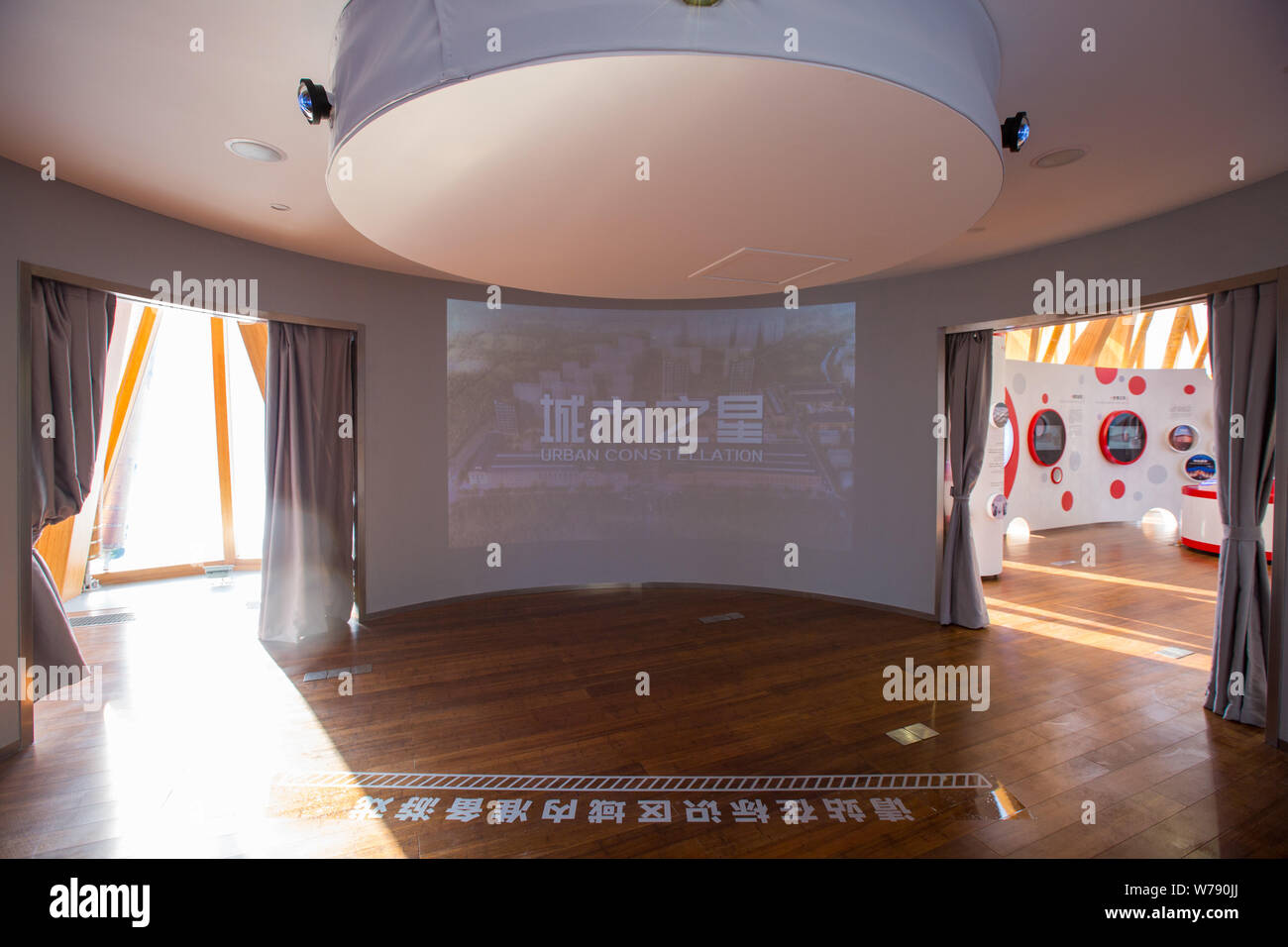 Interior view of the German-Chinese house made of bamboo