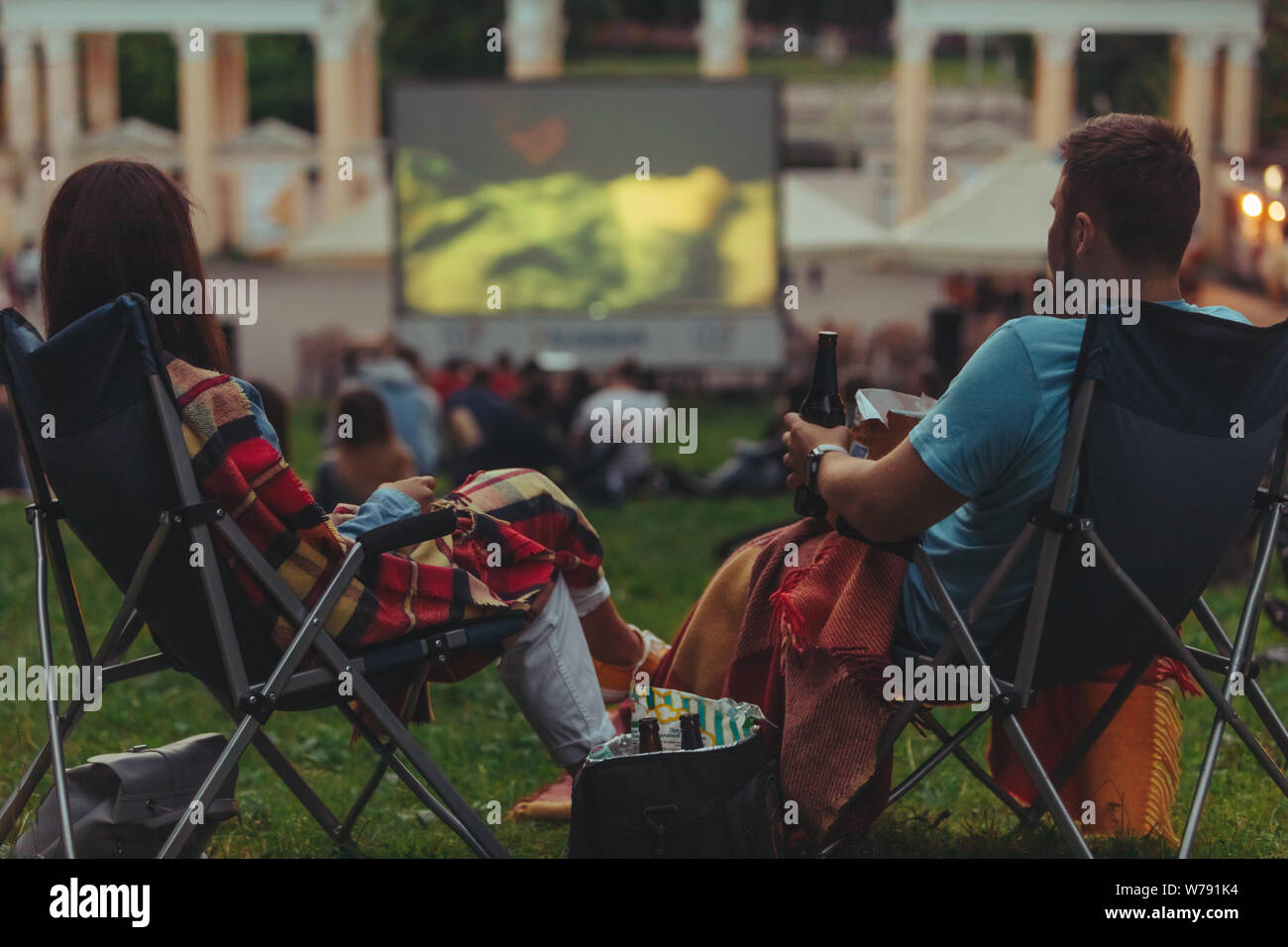 Sitting folding chairs hi res stock photography and images Page