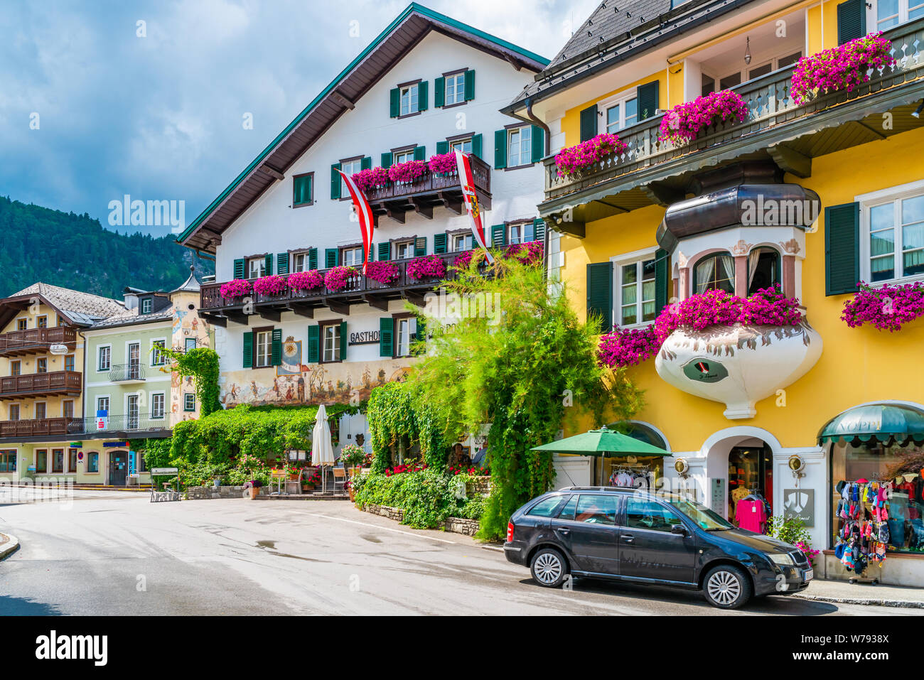 ST. GILGEN, AUSTRIA - JULY 12, 2019: Sankt Gilgen is a village in the ...