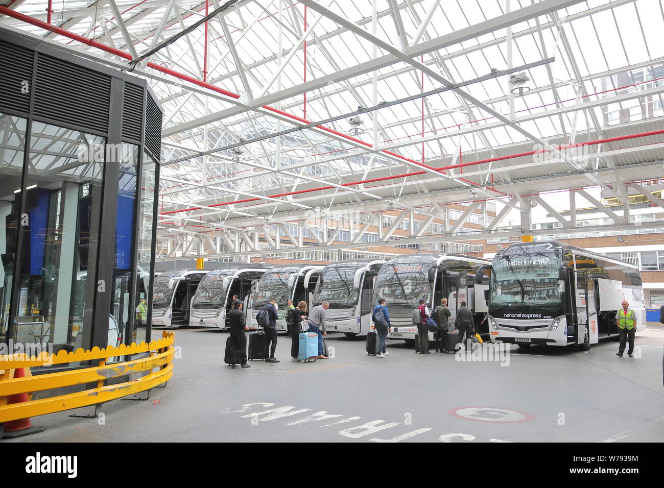 Victoria coach bus station terminal London England Stock Photo - Alamy