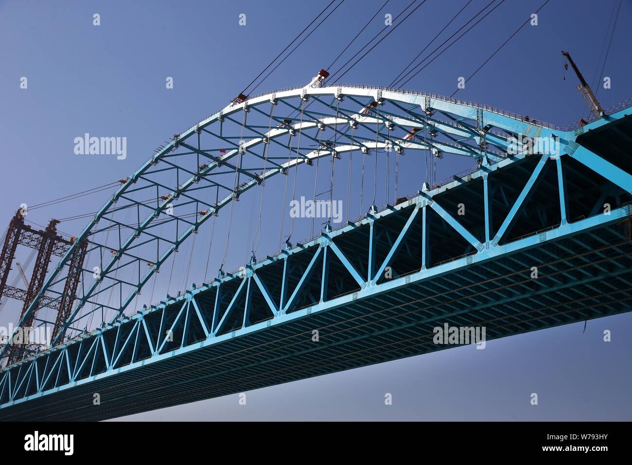 The section of Tiansheng Port Area of the world's longest cablestayed