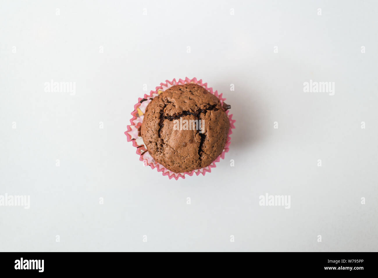 Chocolate muffin close up isolated on a white background Stock Photo ...