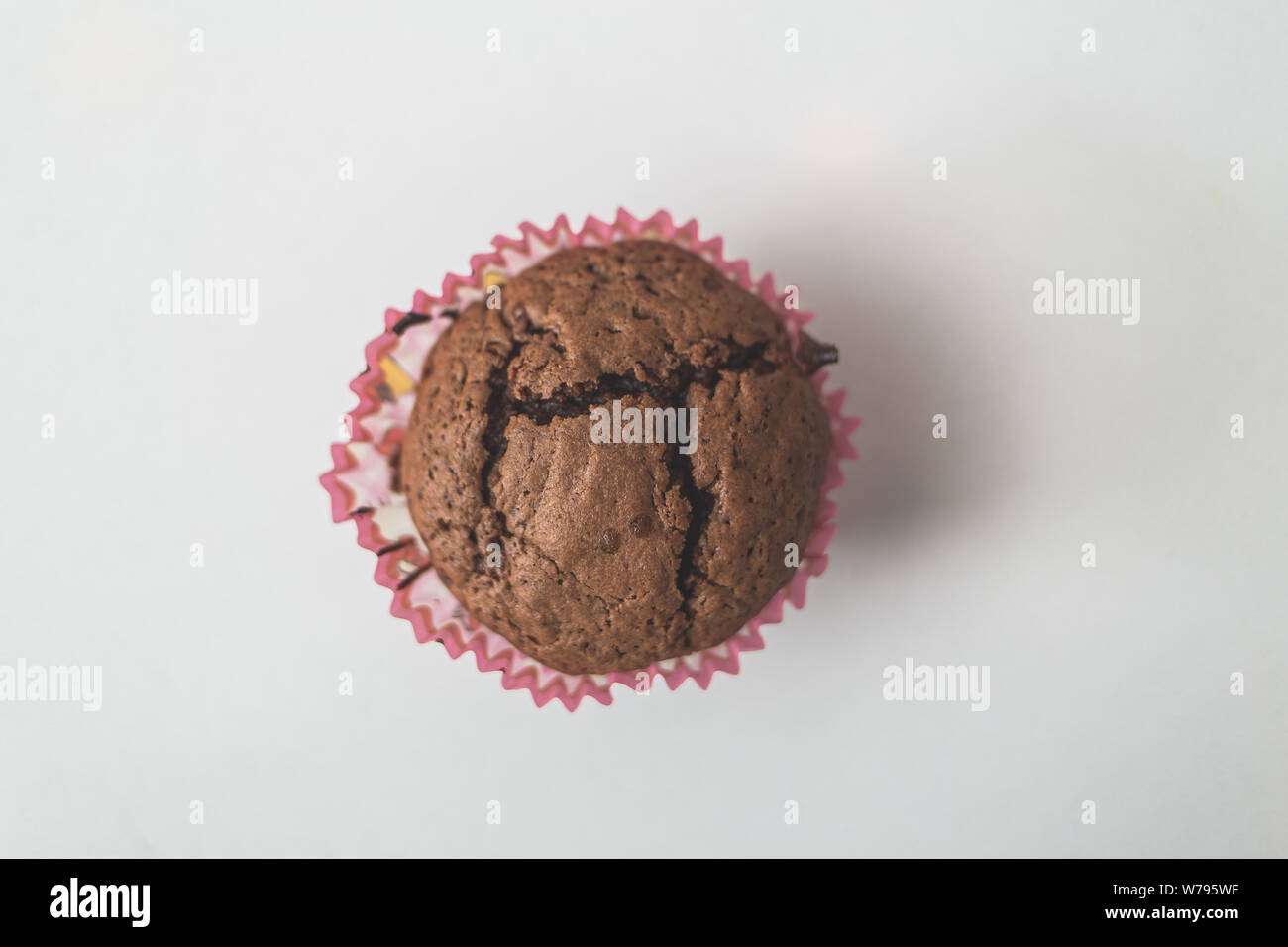 Chocolate muffin close up isolated on a white background Stock Photo ...
