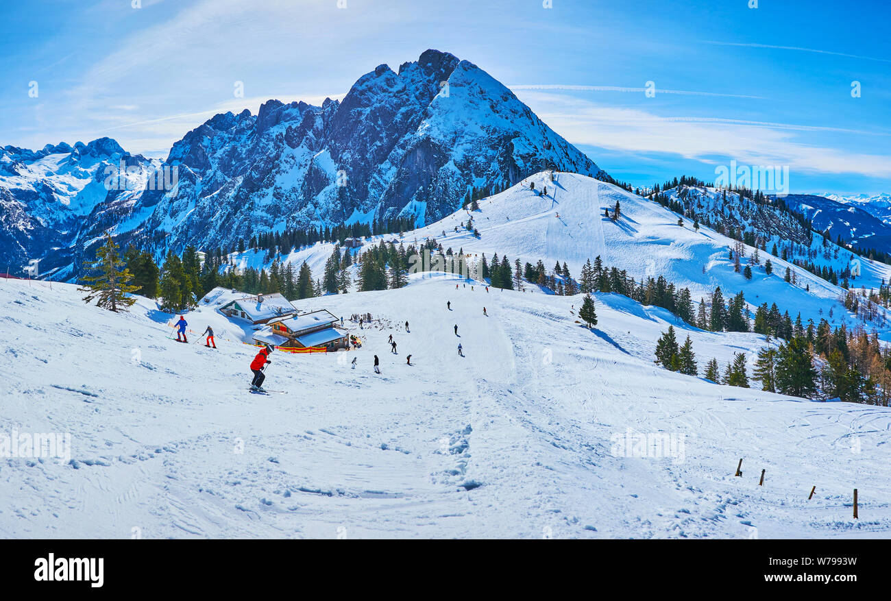 Zwieselalm mountain boasts gentle slopes, covered with numerous ski