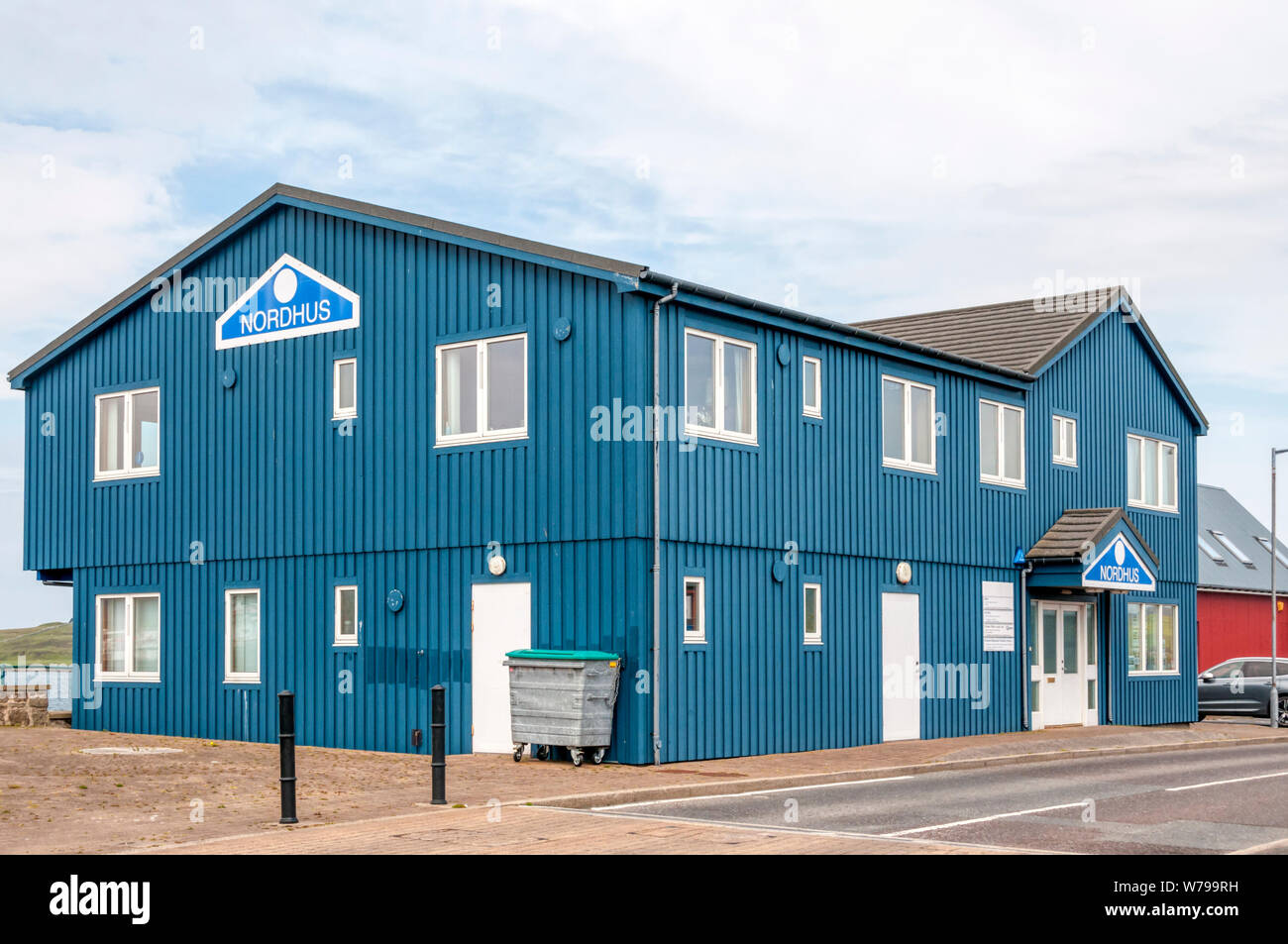 Local Shetland Businesses in Nordhus building on North Ness Business Park, Lerwick. Stock Photo