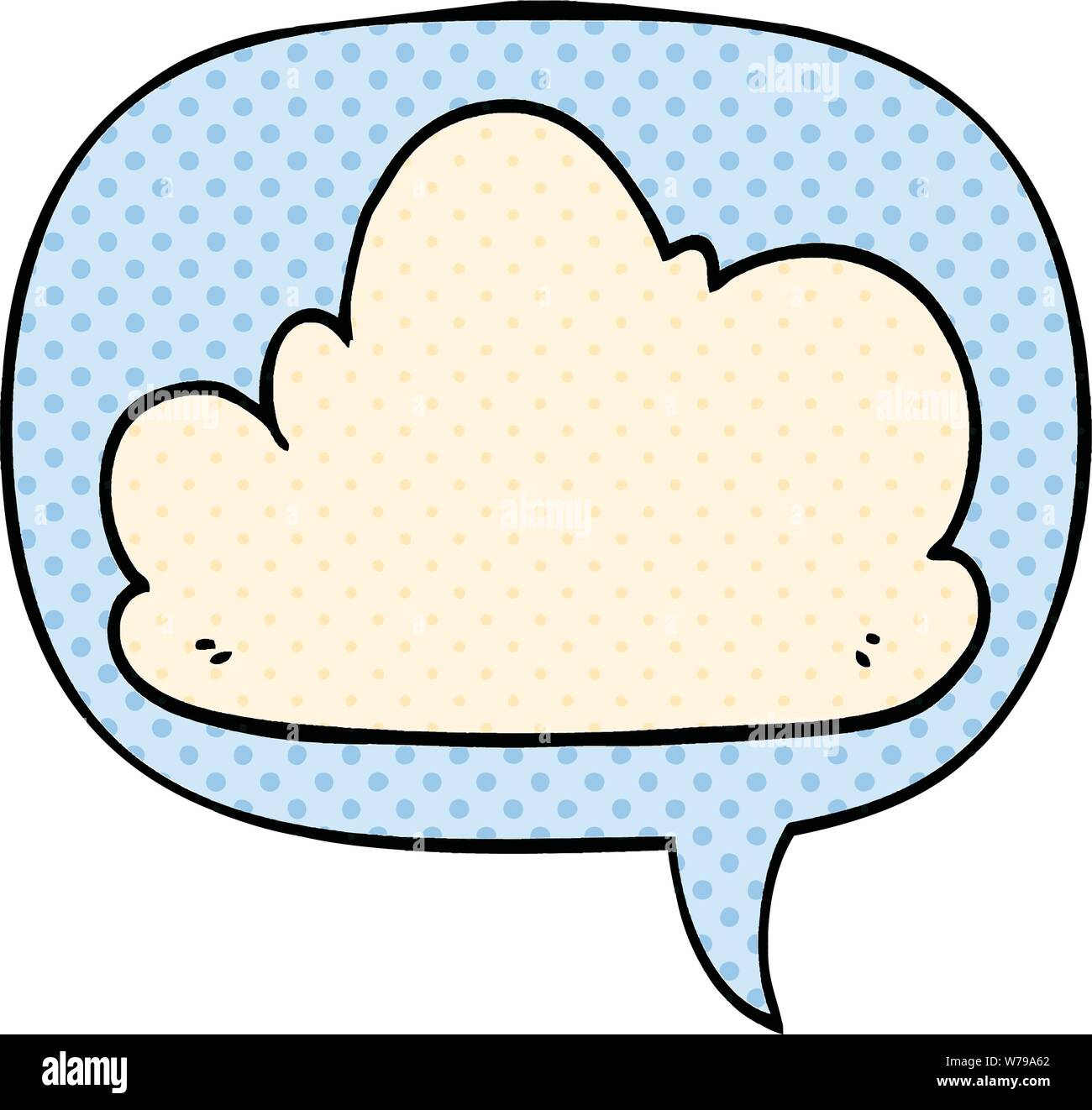 cartoon cloud with speech bubble in comic book style Stock Vector Image ...
