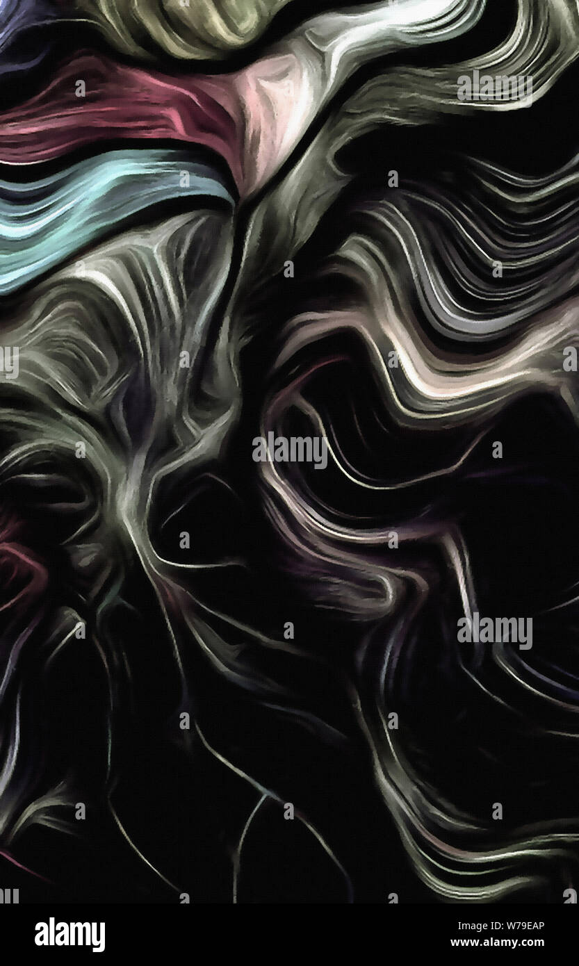 Fluid lines of color movement. Dull colors Stock Photo - Alamy