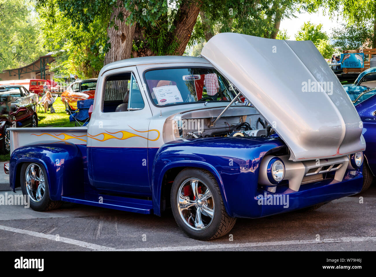 1955 Ford Model 100 pickup truck; Angel of Shavano Car Show, fund