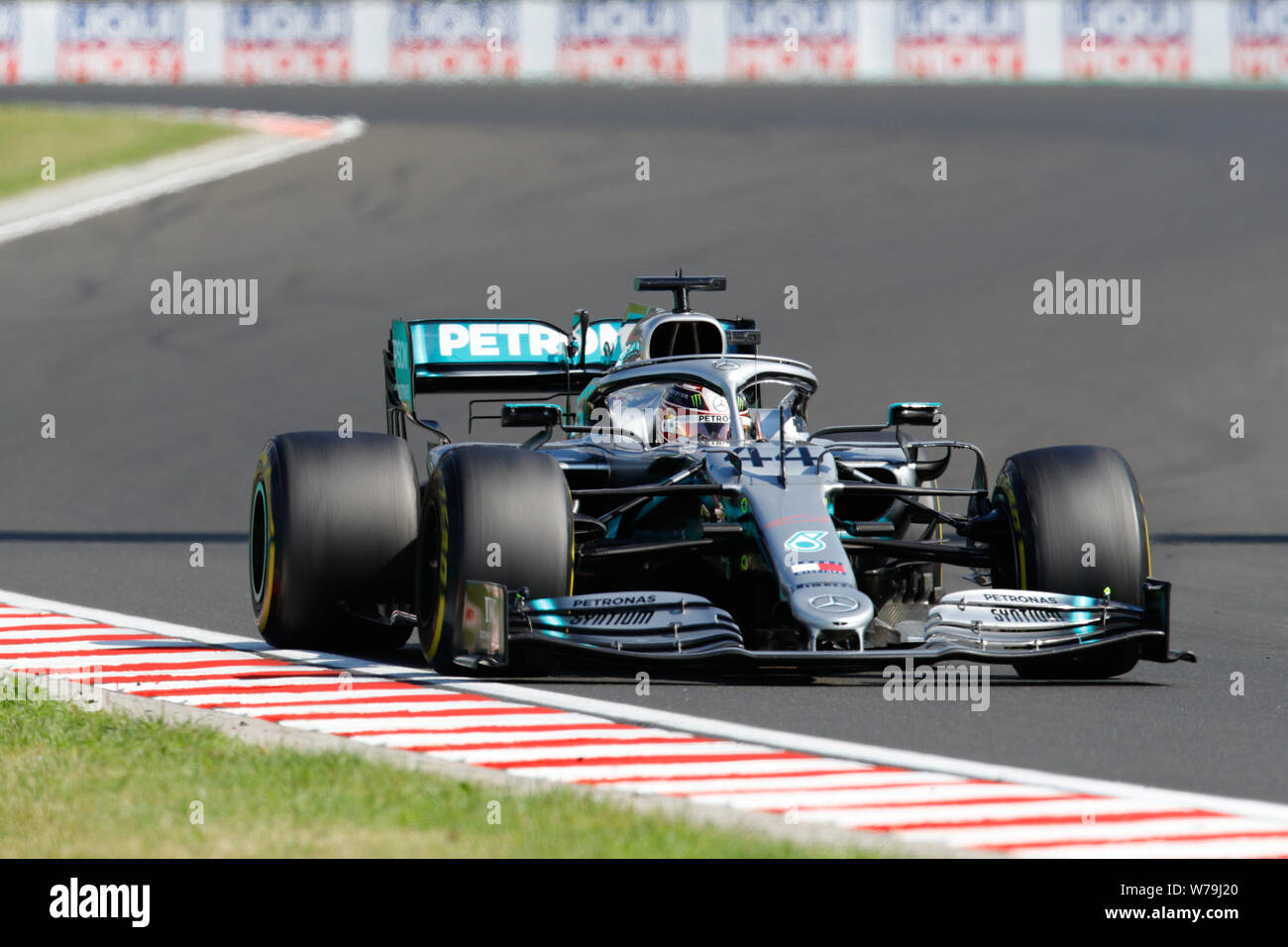 Formula 1 racing weekend in Hungaroring circuit Hungary august 04 2019 Stock Photo