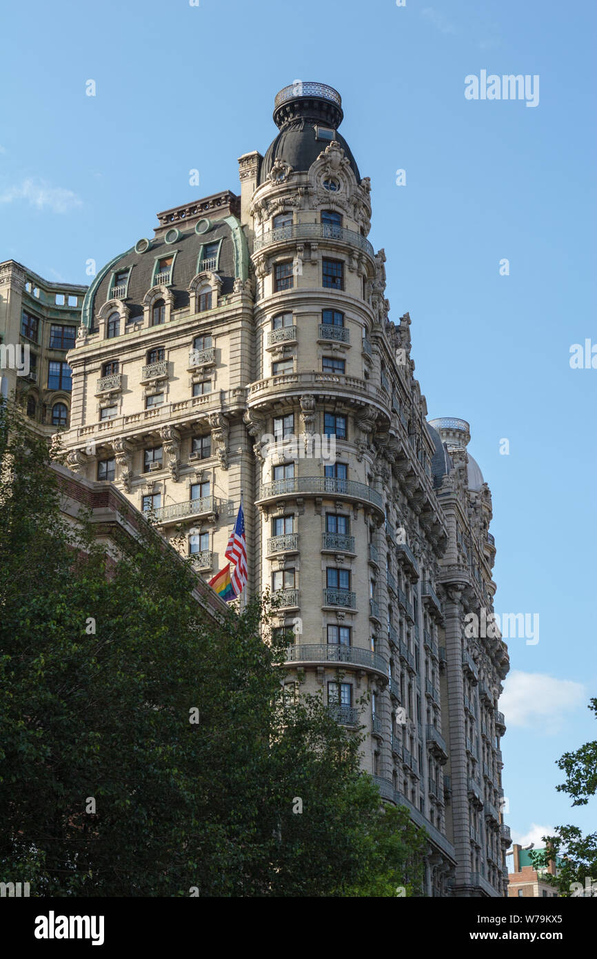 The Beaux Art Ansonia Hotel Upper West Side New York City has attracted many opera singers including Caruso Stock Photo