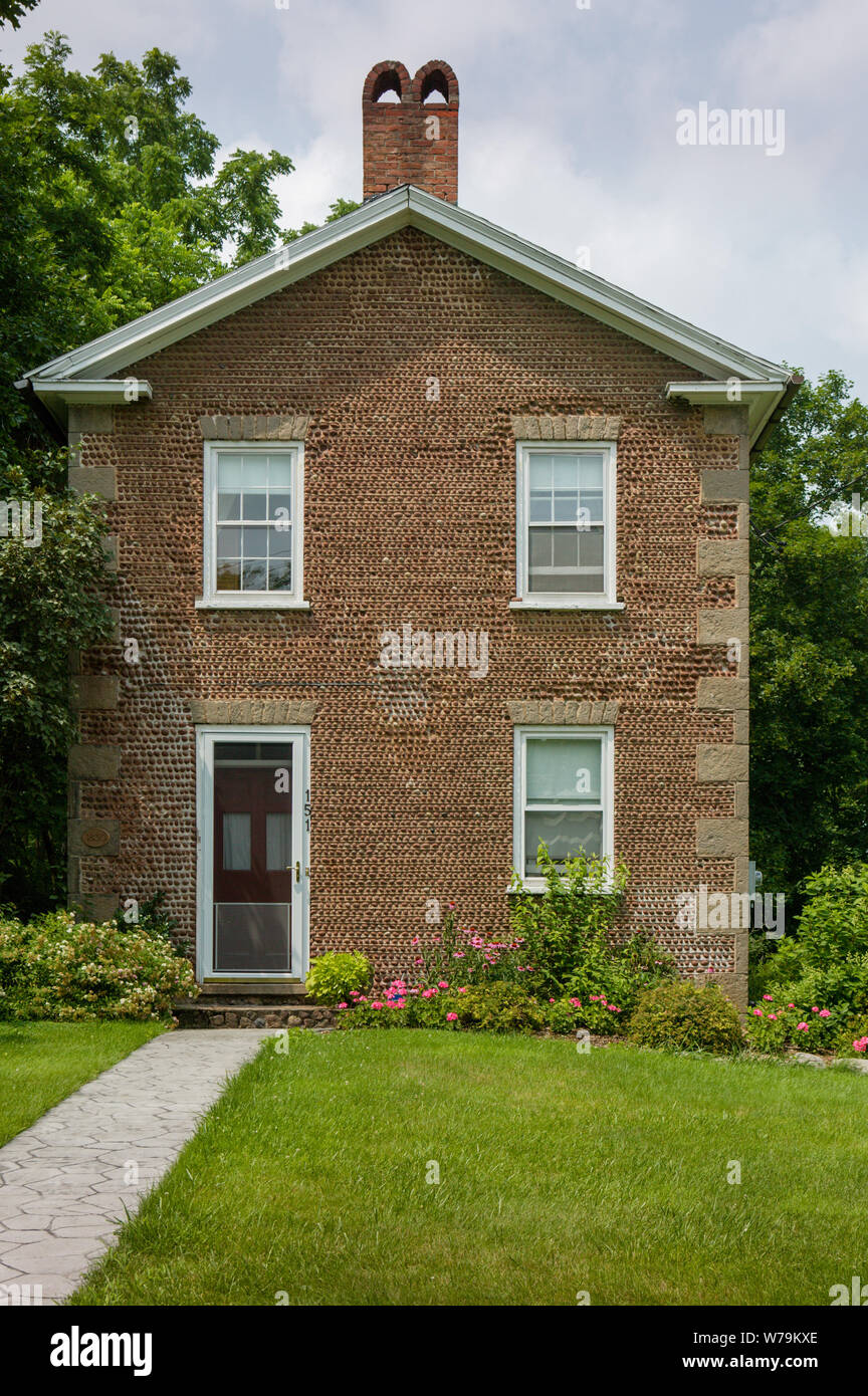 Cobblestone house, Palmyra, New York, USA Stock Photo Alamy