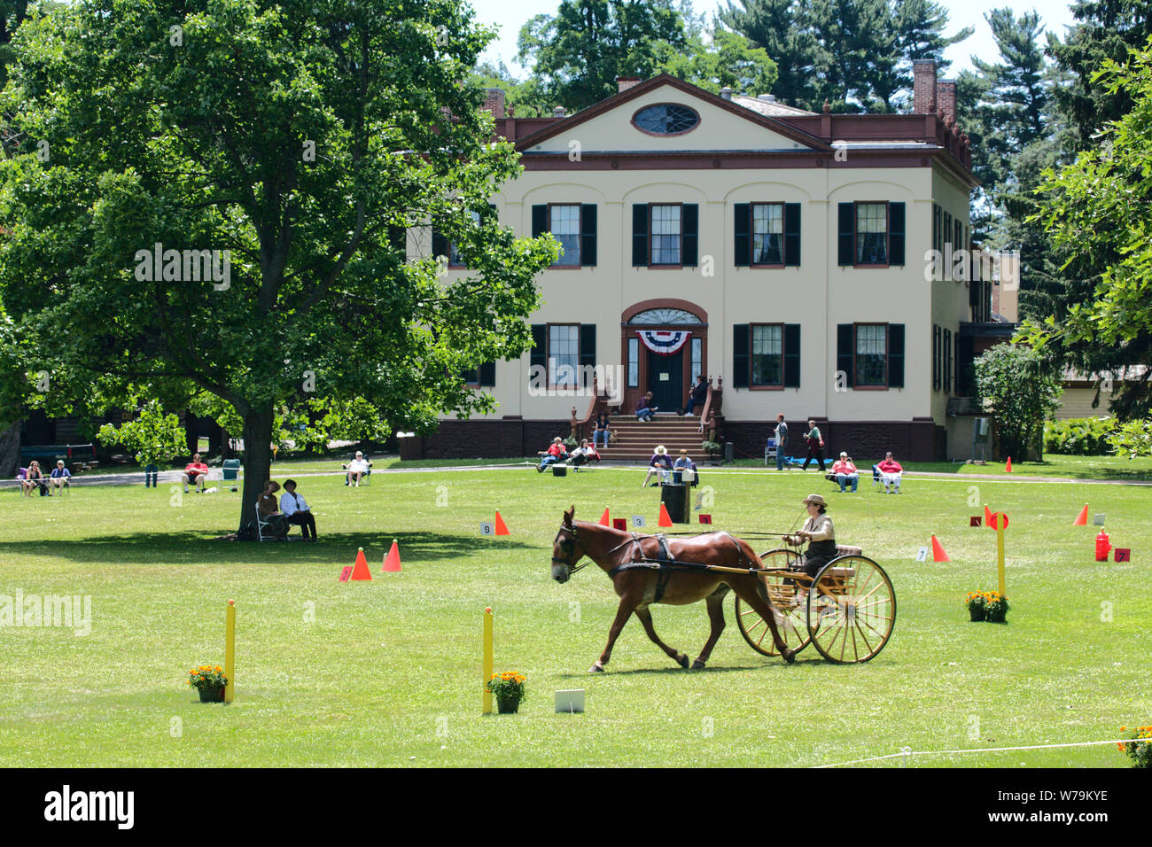 Obstacle course at Annual Lorenzo Driving Competition, Cazenovia, New